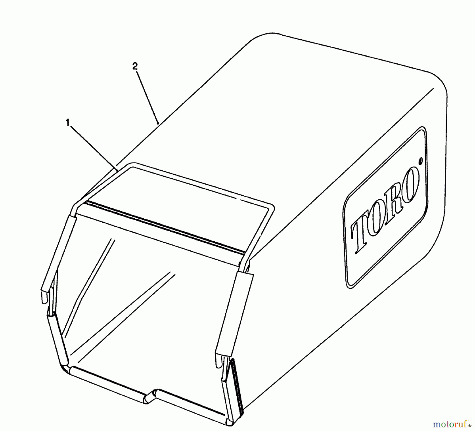  Toro Neu Mowers, Walk-Behind Seite 2 26624 - Toro Lawnmower, 1990 (0001102-0999999) GRASS BAG ASSEMBLY
