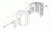 Toro 26624 - Lawnmower, 1990 (0001102-0999999) Ersatzteile MUFFLER ASSEMBLY (ENGINE MODEL NO. VMK9-3)
