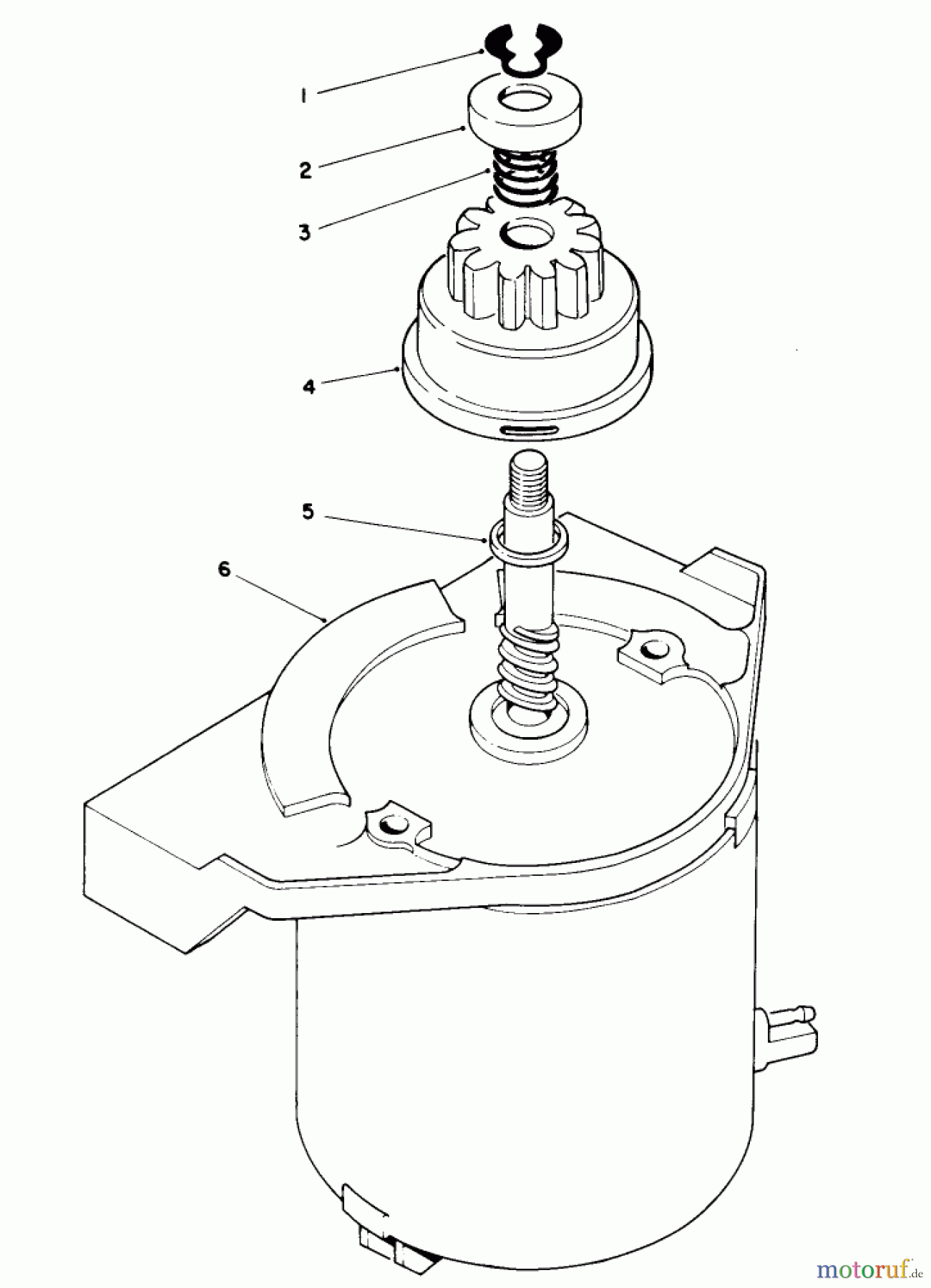  Toro Neu Mowers, Walk-Behind Seite 2 26625BG - Toro Lawnmower, 1991 (1000001-1999999) STARTER MOTOR ASSEMBLY