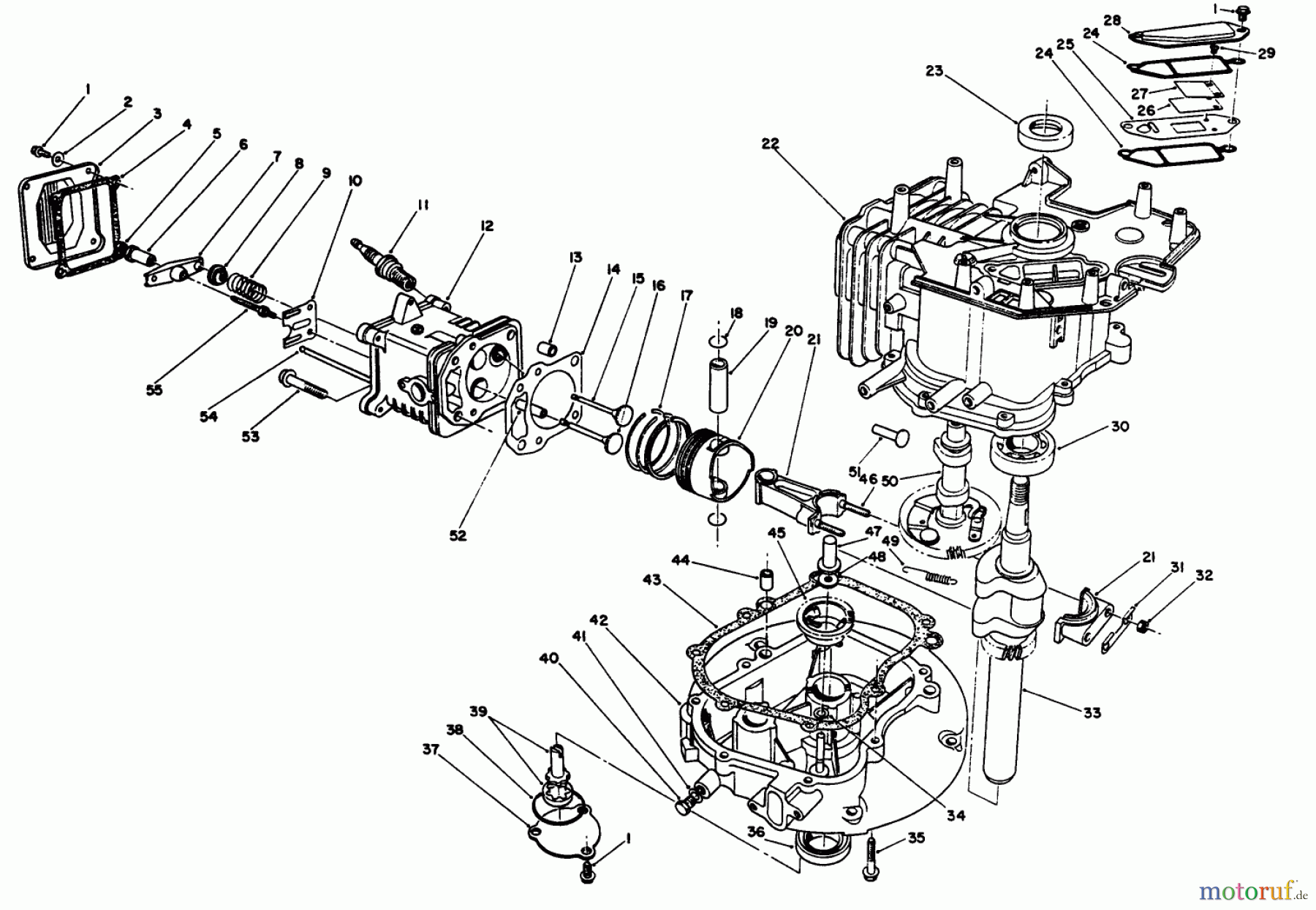  Toro Neu Mowers, Walk-Behind Seite 2 26625BG - Toro Lawnmower, 1992 (2000001-2999999) CRANKCASE ASSEMBLY (ENGINE NO. VMM1-5)