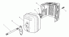 Toro 26625BG - Lawnmower, 1992 (2000001-2999999) Ersatzteile MUFFLER ASSEMBLY (ENGINE NO. VMM1-5)