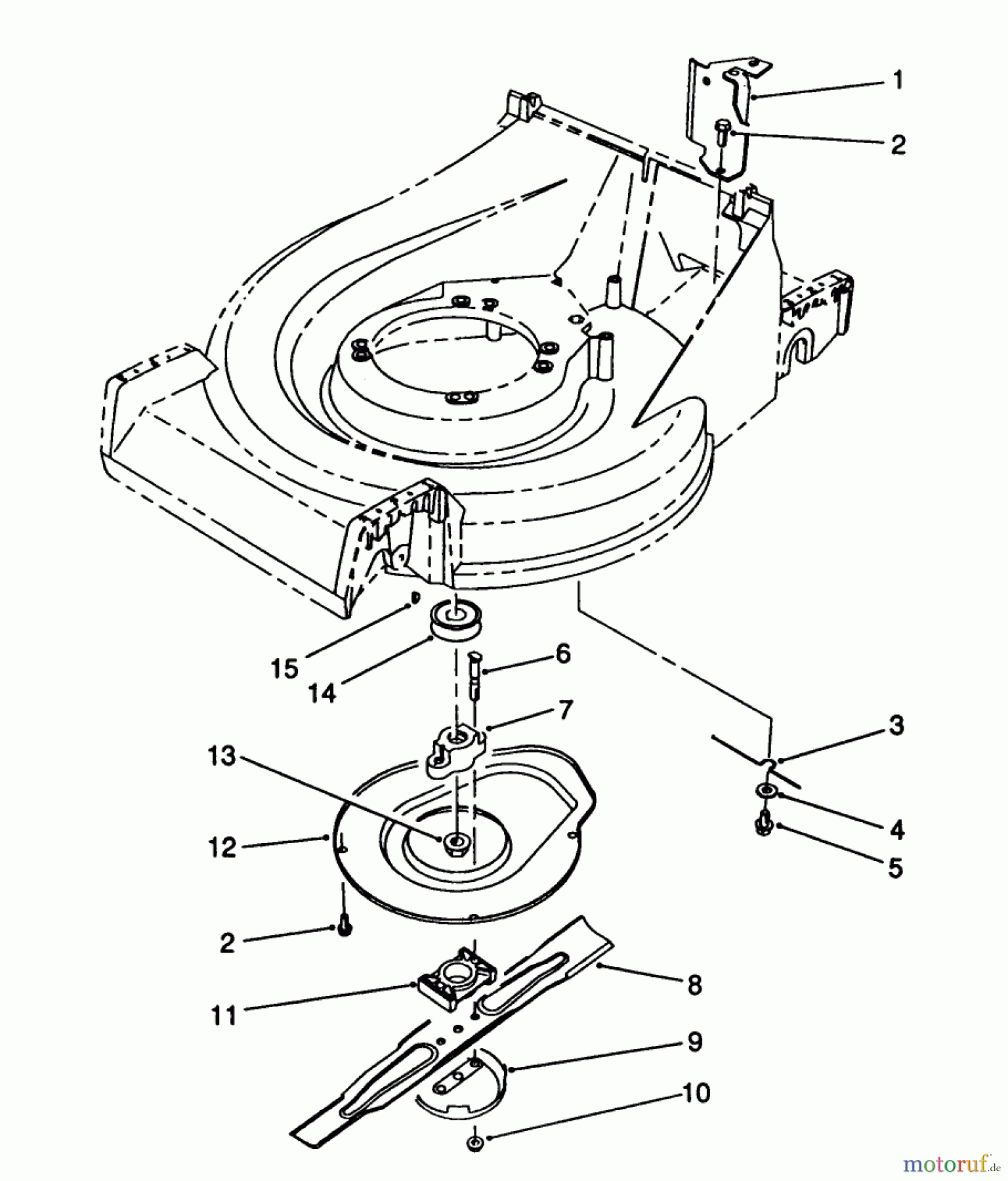 Toro Neu Mowers, Walk-Behind Seite 2 26625CG - Toro Lawnmower, 1989 (9000001-9999999) BLADE ASSEMBLY