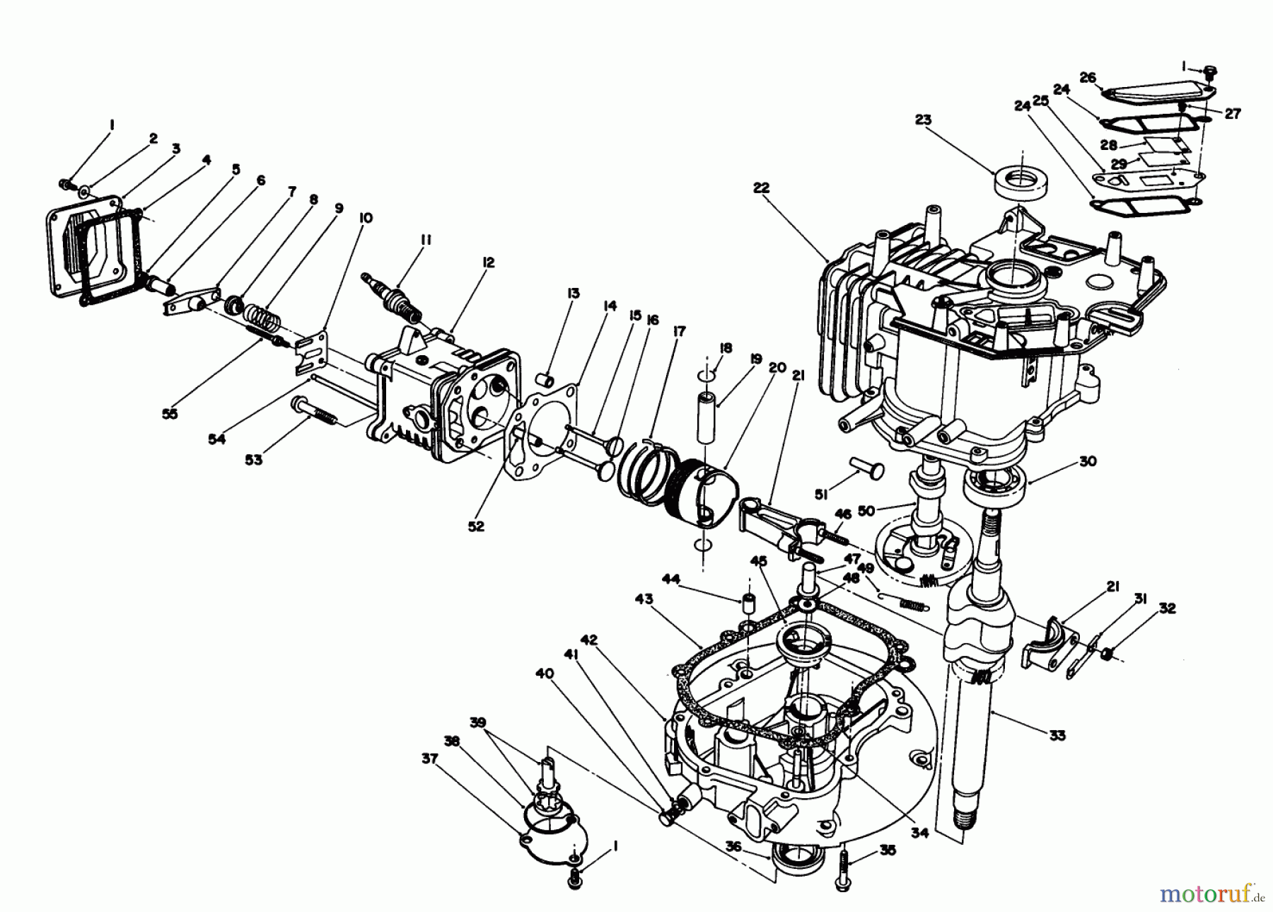 Toro Neu Mowers, Walk-Behind Seite 2 26625CG - Toro Lawnmower, 1989 (9000001-9999999) CRANKCASE ASSEMBLY (ENGINE NO. VMJ8)