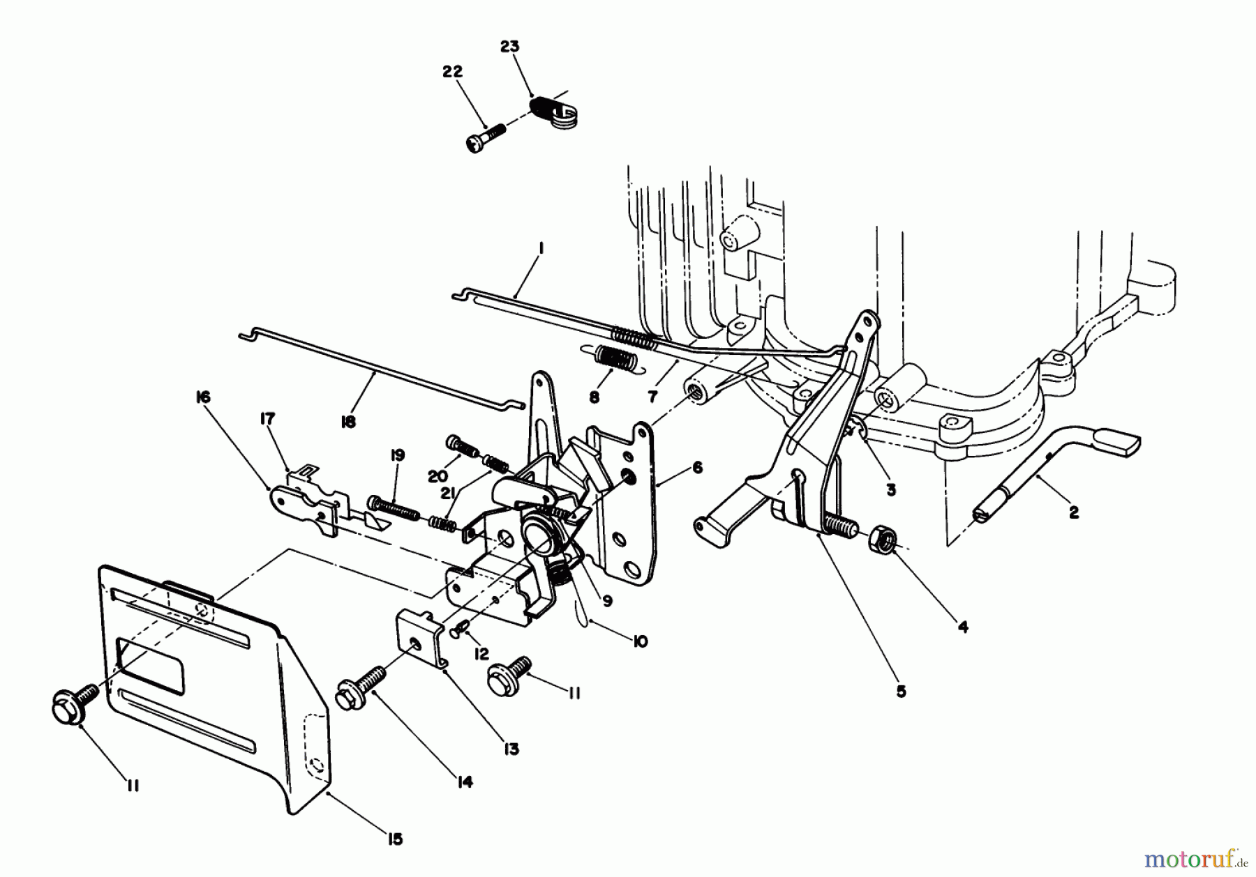 Toro Neu Mowers, Walk-Behind Seite 2 26625CG - Toro Lawnmower, 1989 (9000001-9999999) GOVERNOR ASSEMBLY (ENGINE NO. VMJ8)
