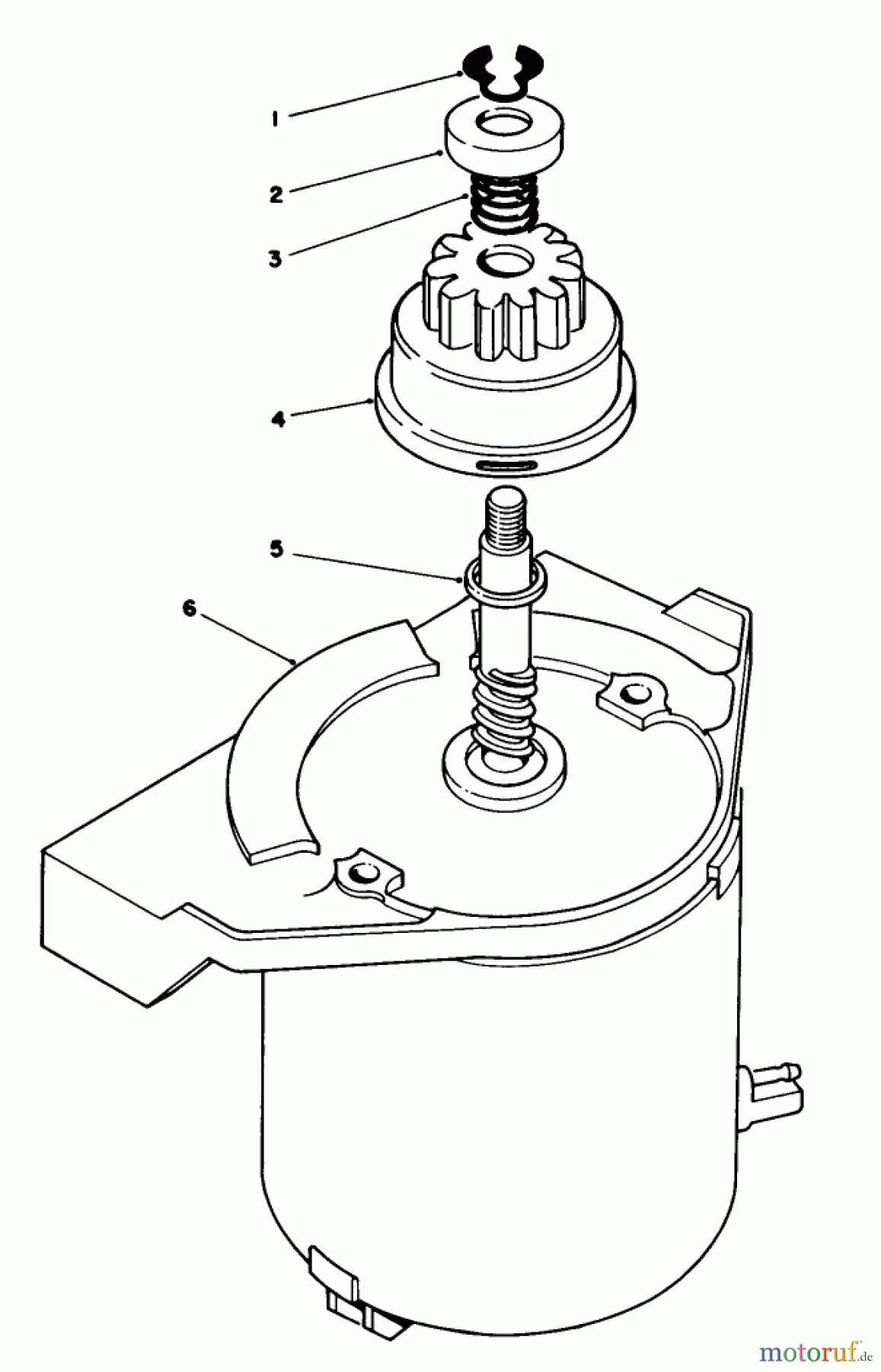 Toro Neu Mowers, Walk-Behind Seite 2 26625CG - Toro Lawnmower, 1989 (9000001-9999999) STARTER MOTOR ASSEMBLY