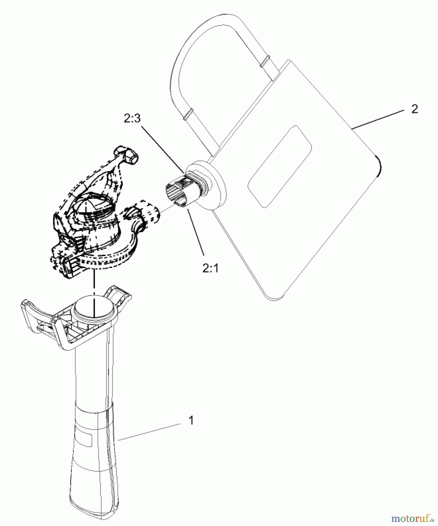 Toro Neu Blowers/Vacuums/Chippers/Shredders 51569 (350) - Toro Ultra 350 Blower, 2007 (270000001-270999999) VACUUM TUBE AND BAG ASSEMBLY