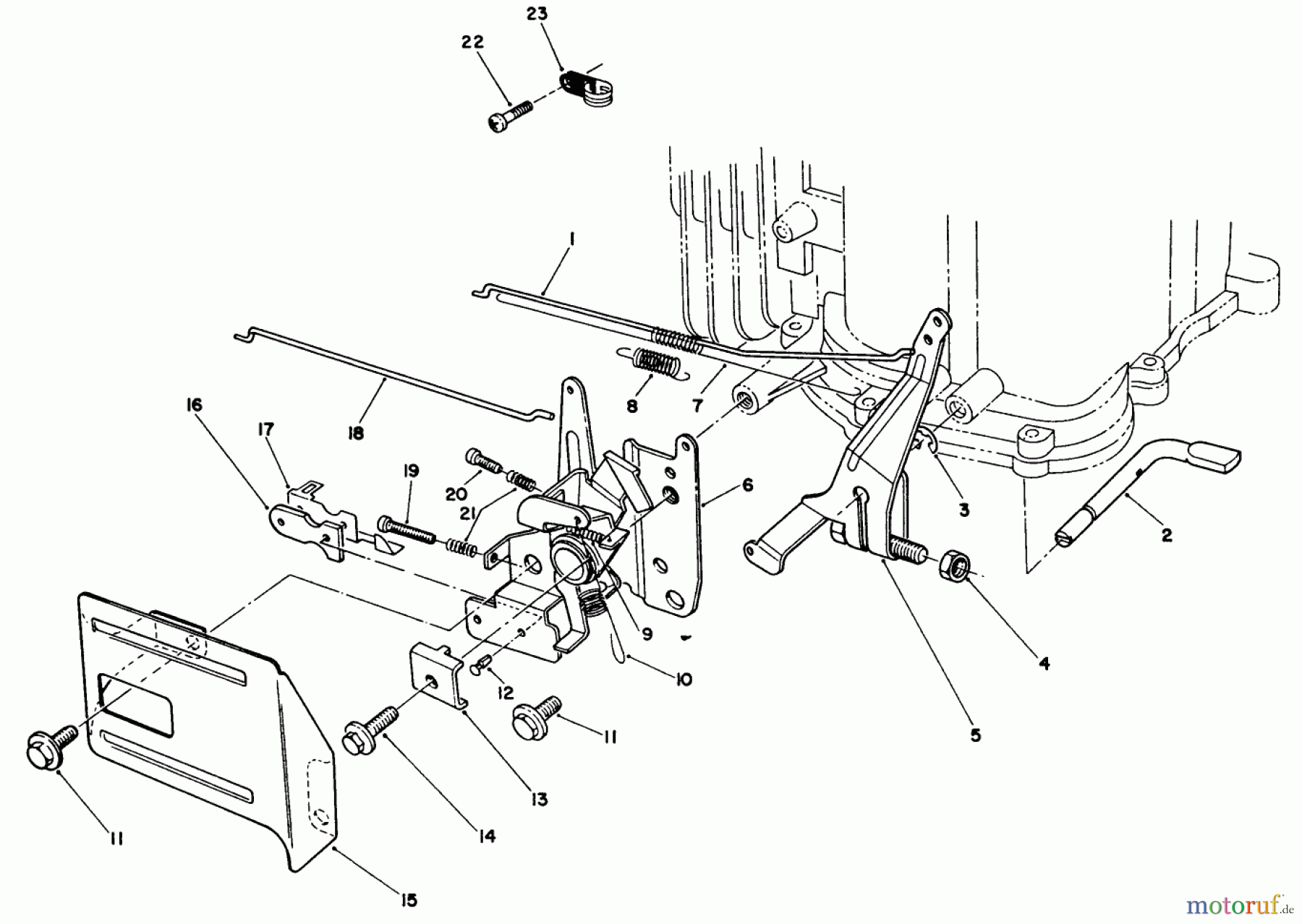  Toro Neu Mowers, Walk-Behind Seite 2 26626 - Toro Lawnmower, 1991 (1000001-1999999) GOVERNOR ASSEMBLY (ENGINE MODEL NO. VML0-3)