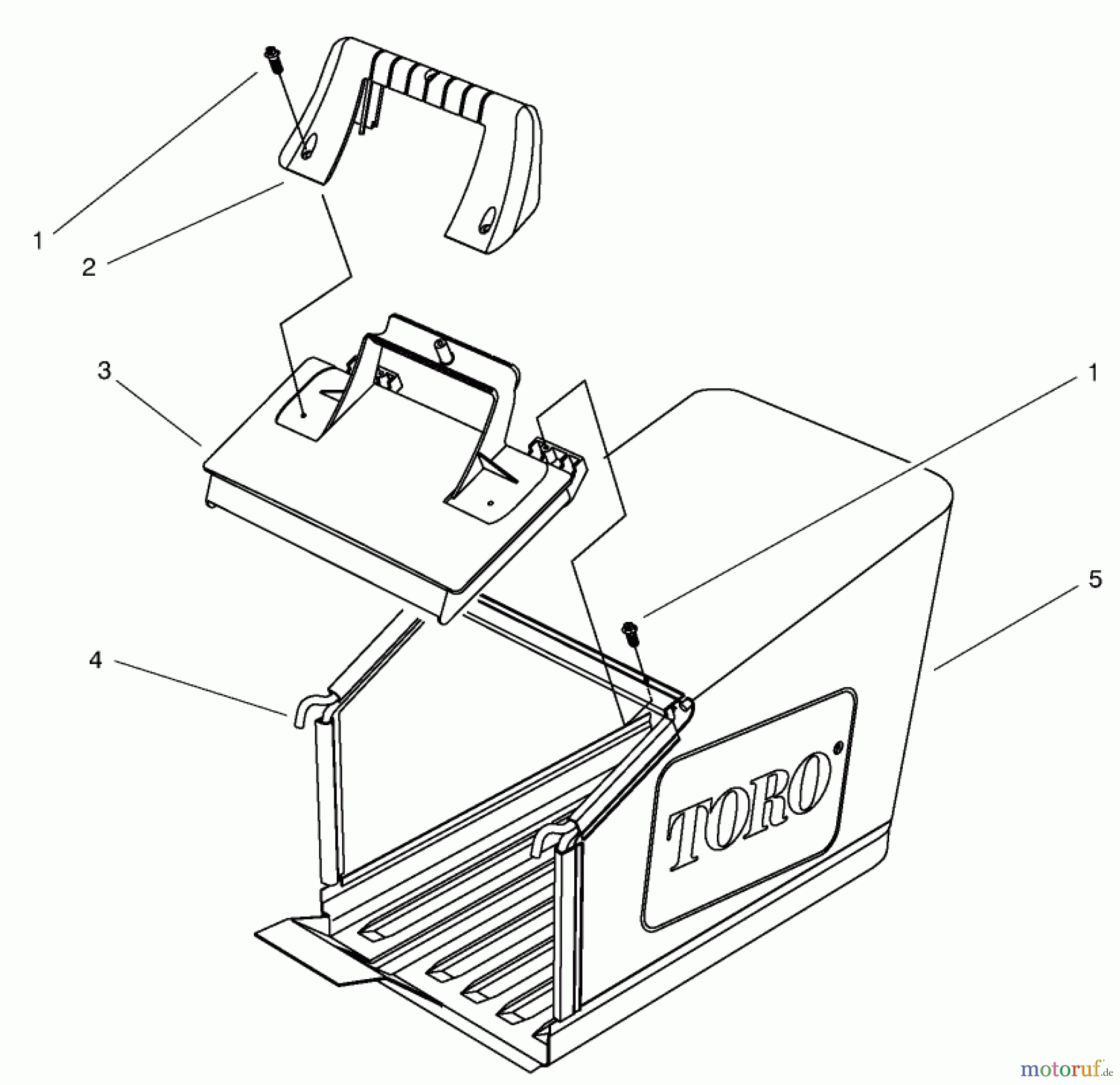  Toro Neu Mowers, Walk-Behind Seite 2 26637 - Toro Lawnmower, 1999 (9900001-9999999) BAG ASSEMBLY