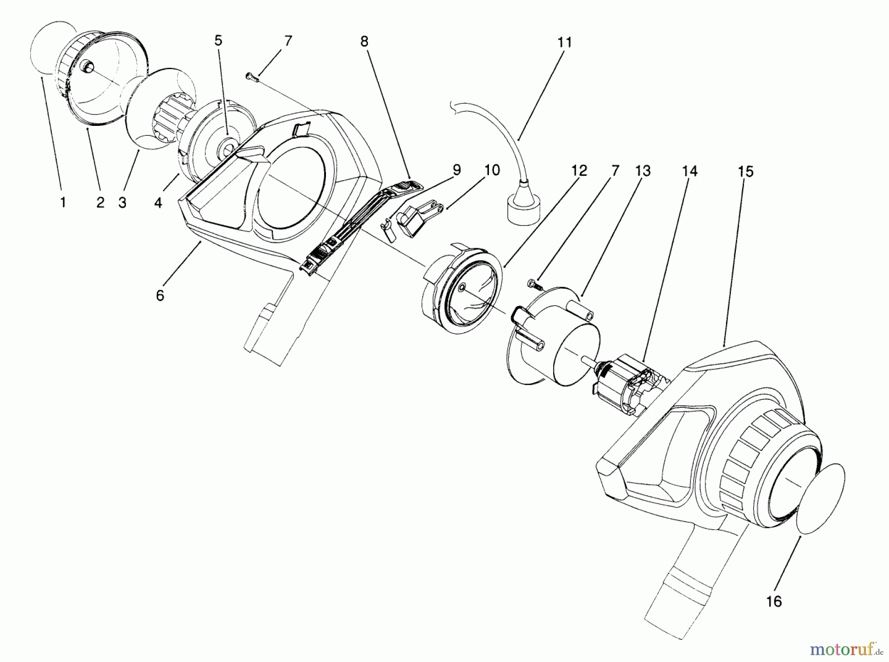 Toro Neu Blowers/Vacuums/Chippers/Shredders 51571 - Toro Yard Blower Vac, 1991 (1000001-1999999) BLOWER ASSEMBLY
