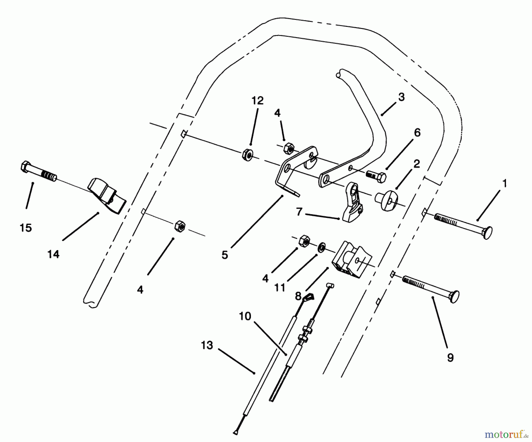Toro Neu Mowers, Walk-Behind Seite 2 26640BC - Toro Lawnmower, 1995 (5900001-5999999) TRACTION CONTROL ASSEMBLY
