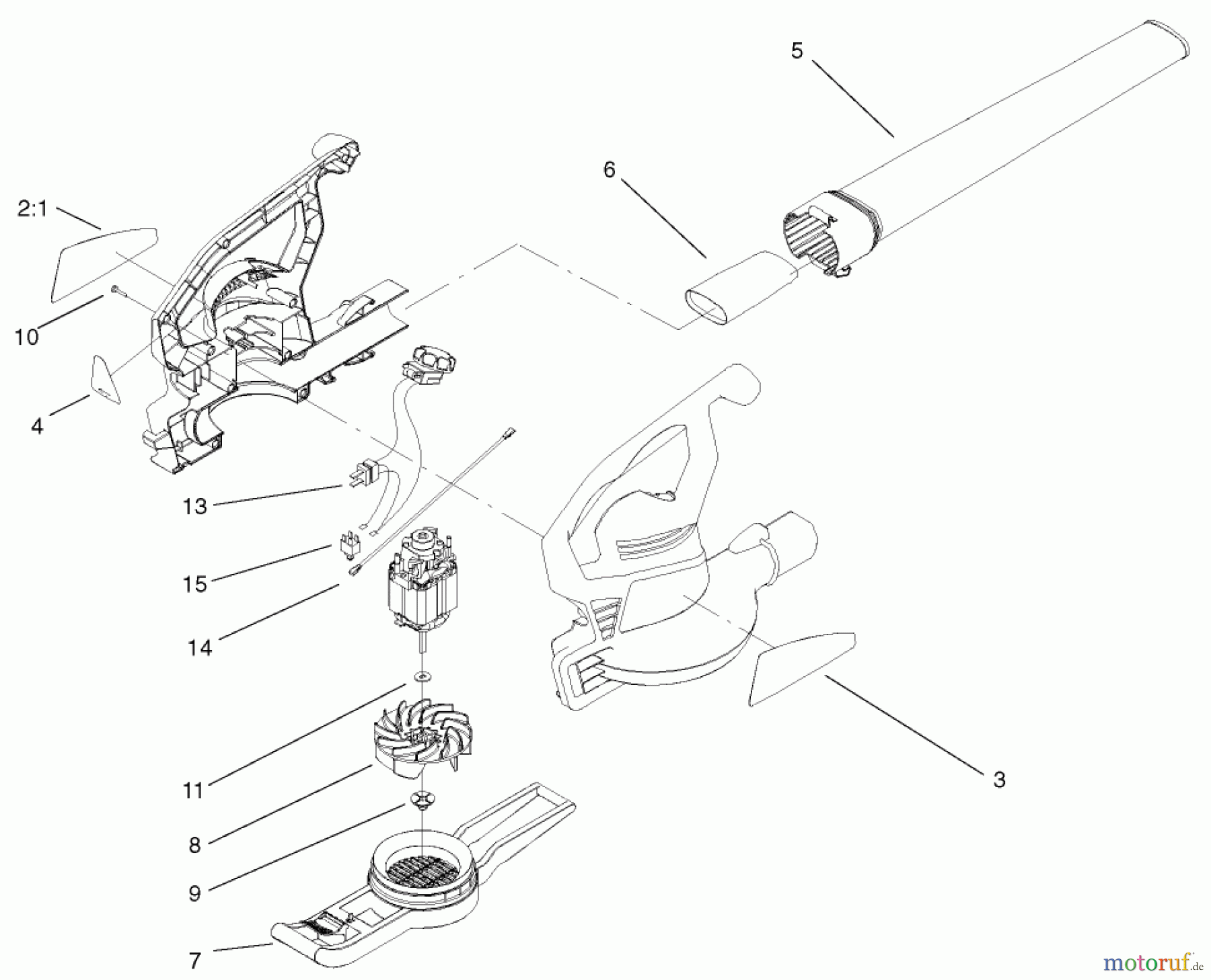  Toro Neu Blowers/Vacuums/Chippers/Shredders 51573 - Toro Rake and Vac Blower, 2002 (220000001-220999999) BLOWER/VACUUM ASSEMBLY