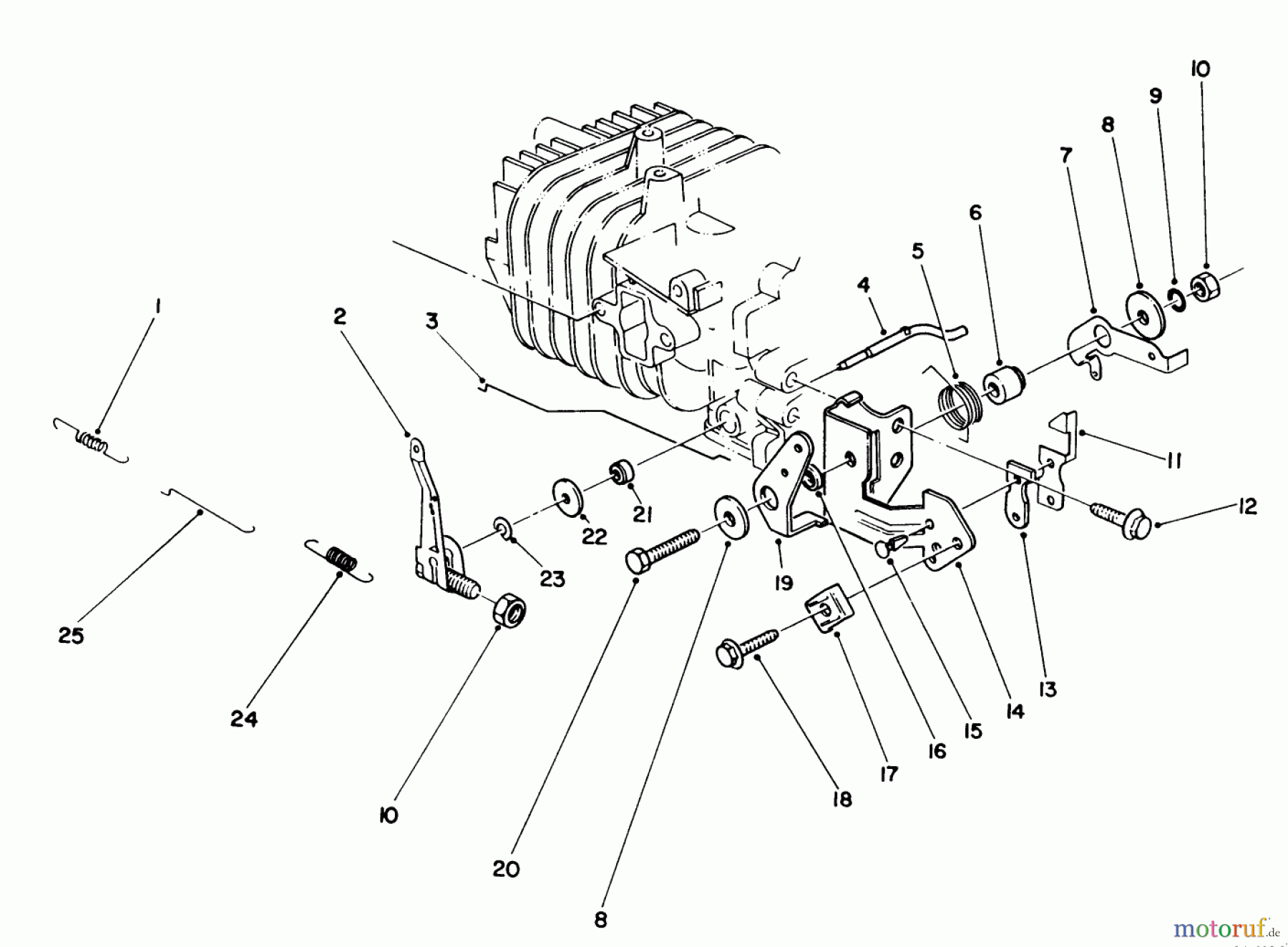 Toro Neu Mowers, Walk-Behind Seite 2 26680WG - Toro Lawnmower, 1990 (0000001-0999999) GOVERNOR ASSEMBLY (ENGINE NO. 47PK9)