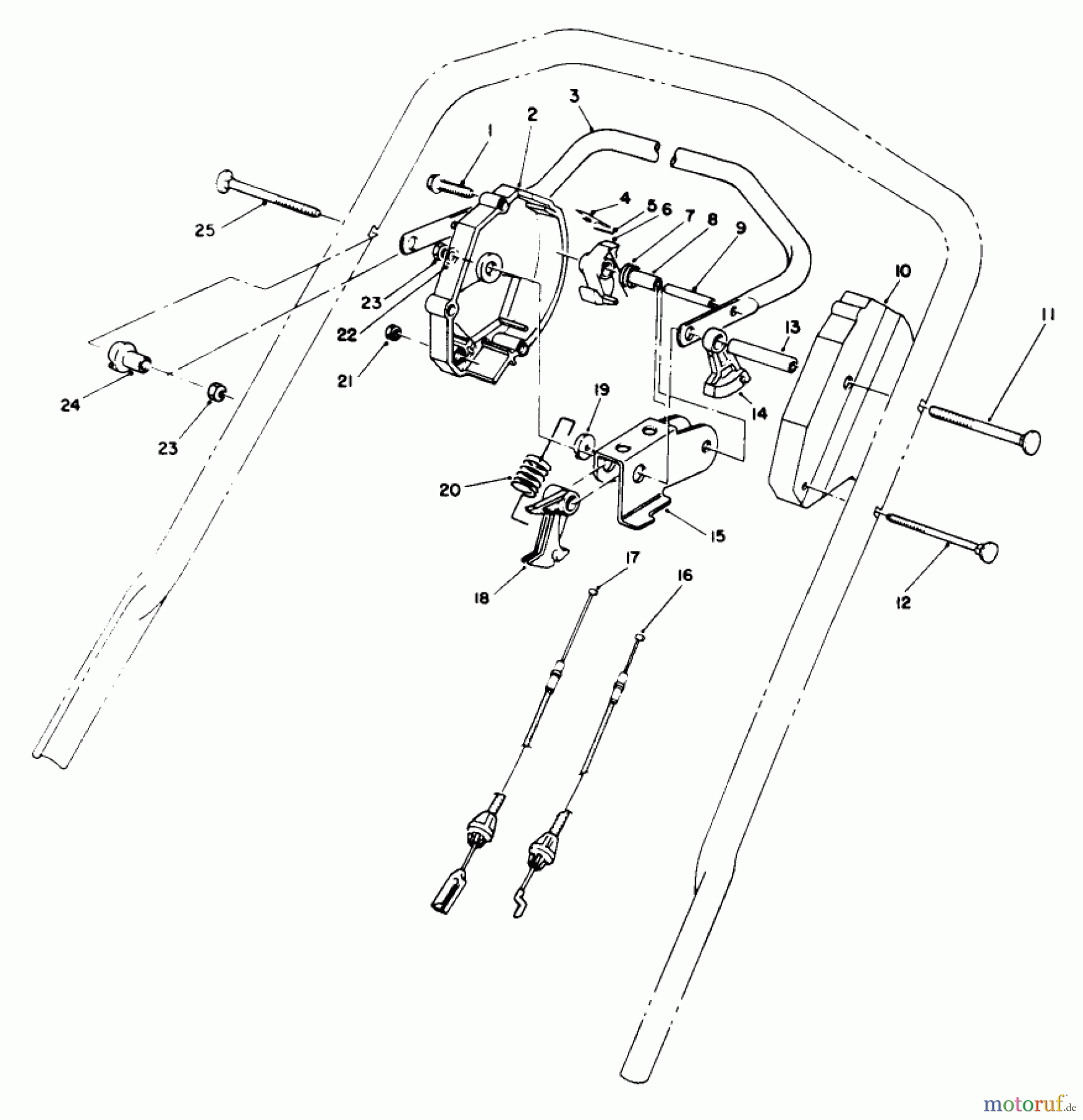 Toro Neu Mowers, Walk-Behind Seite 2 26683 - Toro Lawnmower, 1990 (0000001-0999999) TRACTION CONTROL ASSEMBLY