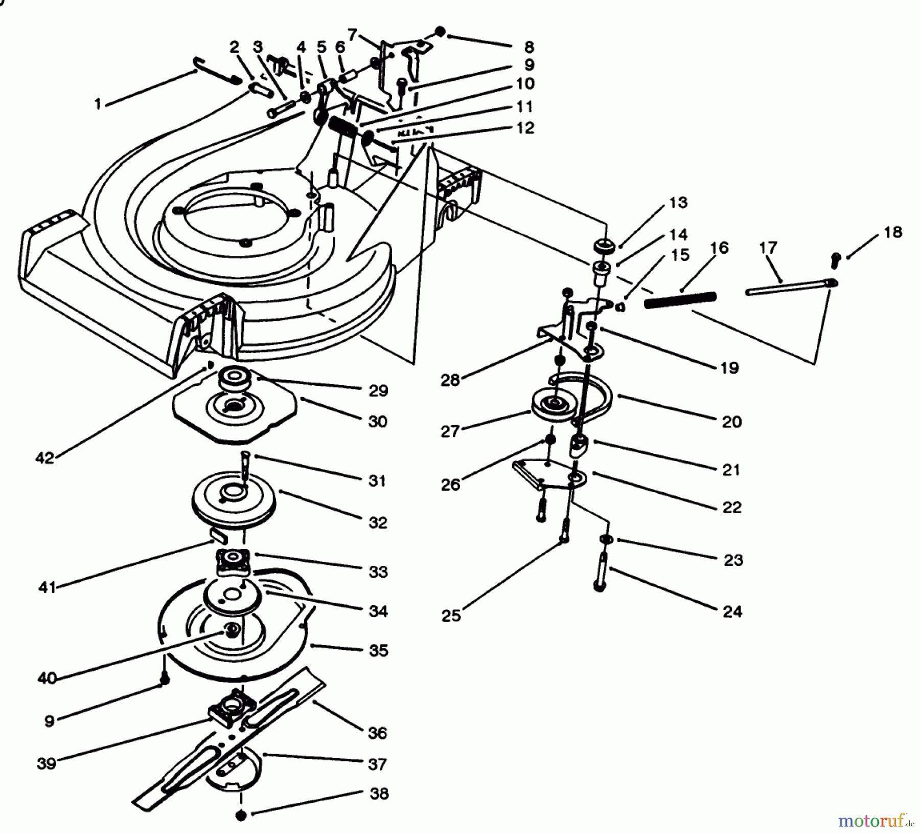 Toro Neu Mowers, Walk-Behind Seite 2 27500 - Toro Lawnmower, 1992 (2000001-2999999) BLADE BRAKE CLUTCH ASSEMBLY