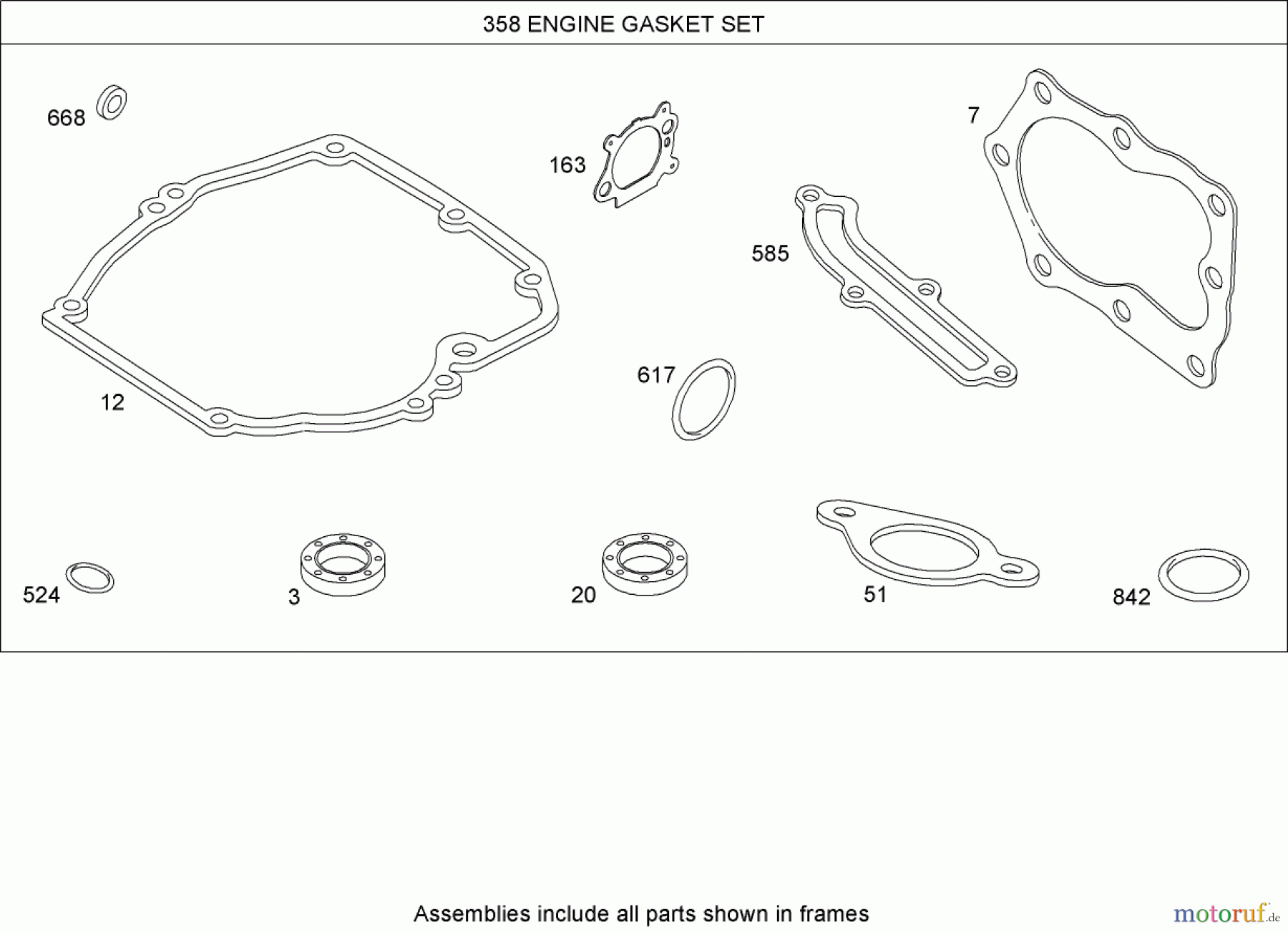Toro Neu Mowers, Walk-Behind Seite 2 447E (R48) - Toro R48 Recycling Mower, 2008 (SN 280000001-290999999) ENGINE GASKET SET BRIGGS AND STRATTON 126T05-1840-B1