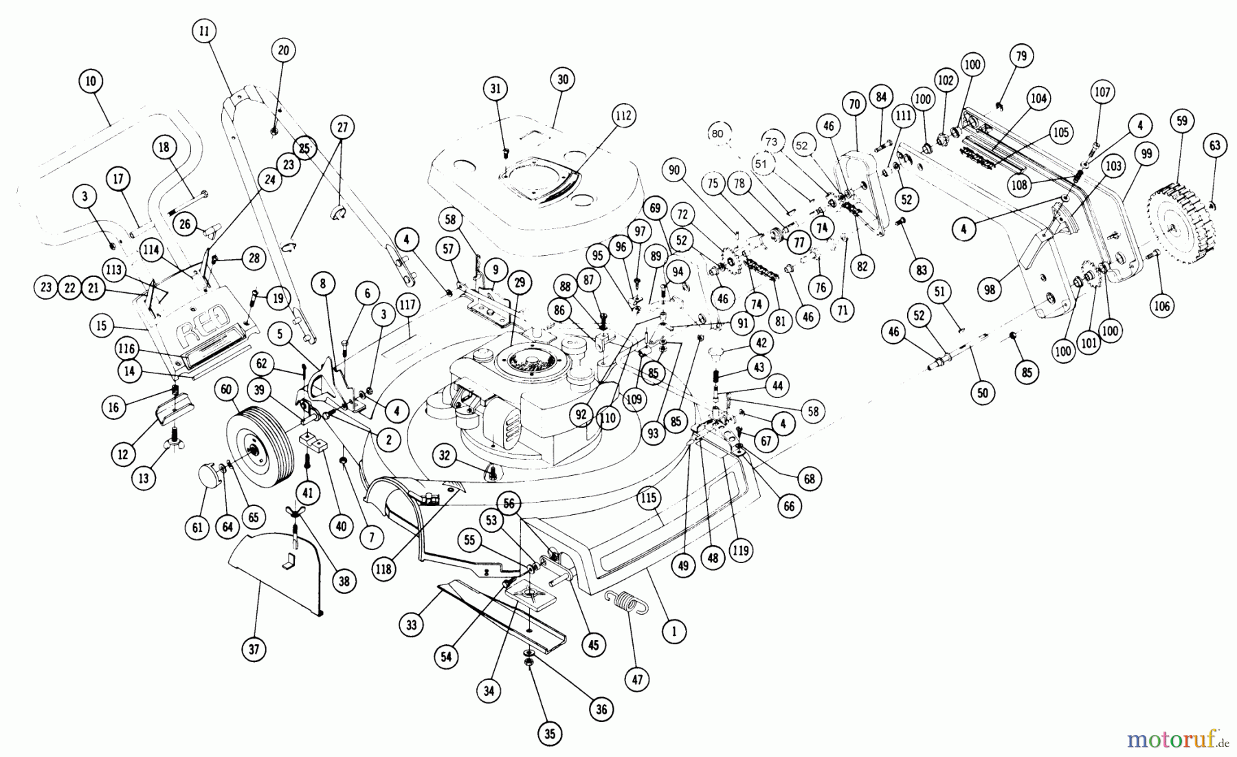  Toro Neu Mowers, Walk-Behind Seite 2 LCP-2147 - Toro Regal IV Mower, 1967 PARTS LIST FOR LCP-2147