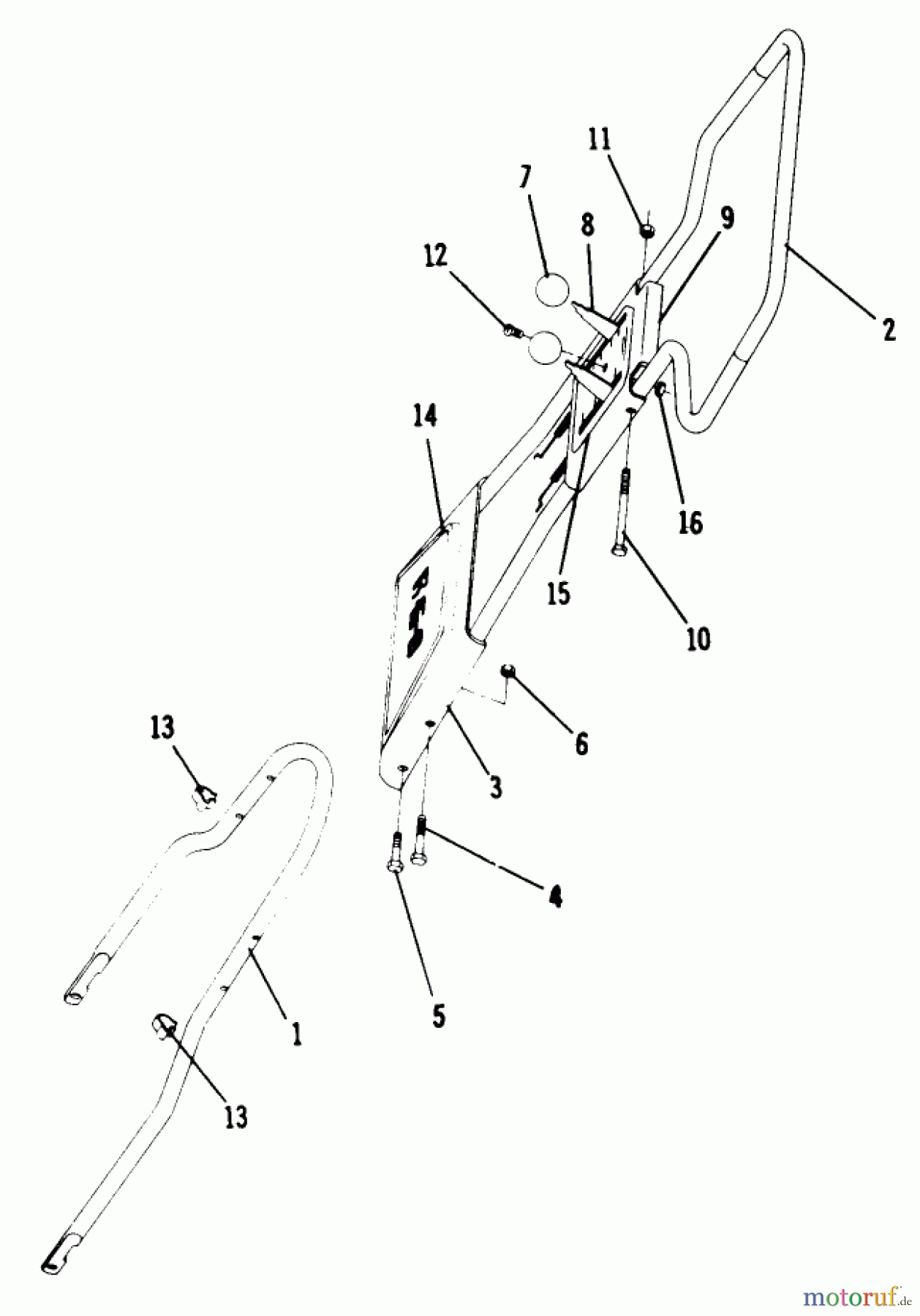  Toro Neu Mowers, Walk-Behind Seite 2 LL-217 - Toro Royale IV Mower, 1967 HANDLE ASSEMBLY