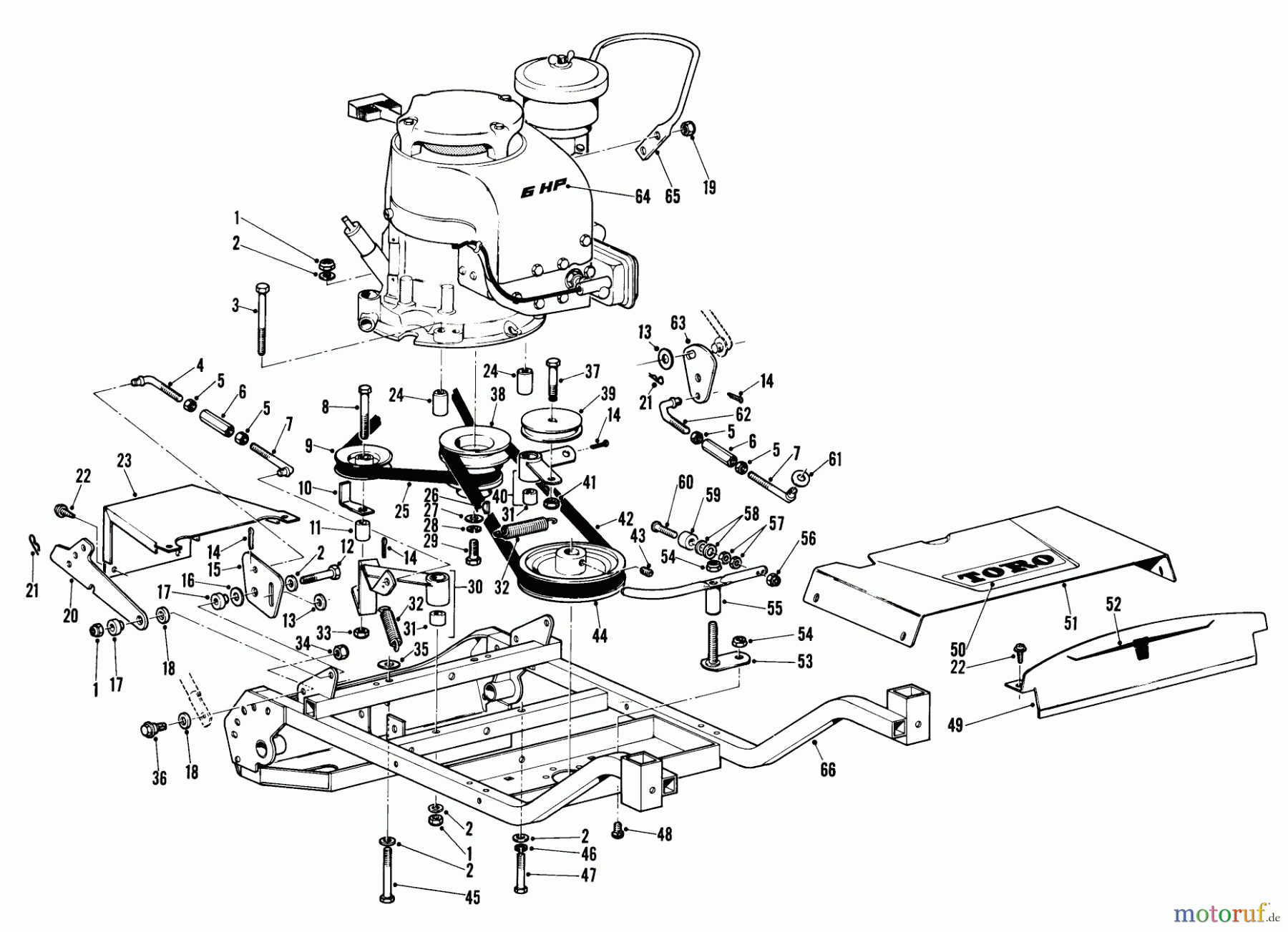 Toro Neu Mowers, Wide-Area Walk-Behind 23301 - Toro Lawnmower, 1967 (7000001-7999999) 25