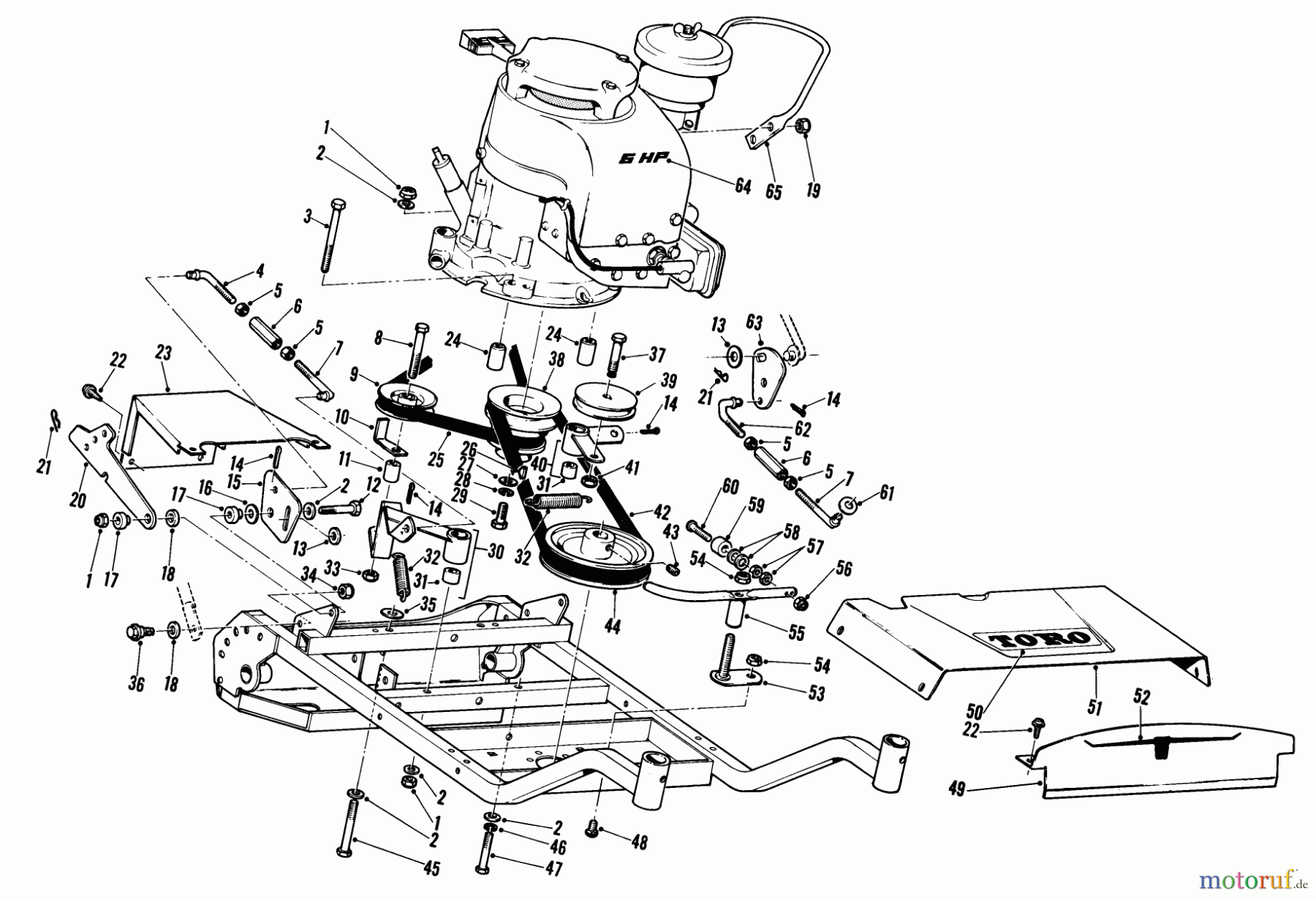 Toro Neu Mowers, Wide-Area Walk-Behind 23301 - Toro Lawnmower, 1972 (2000001-2999999) 25