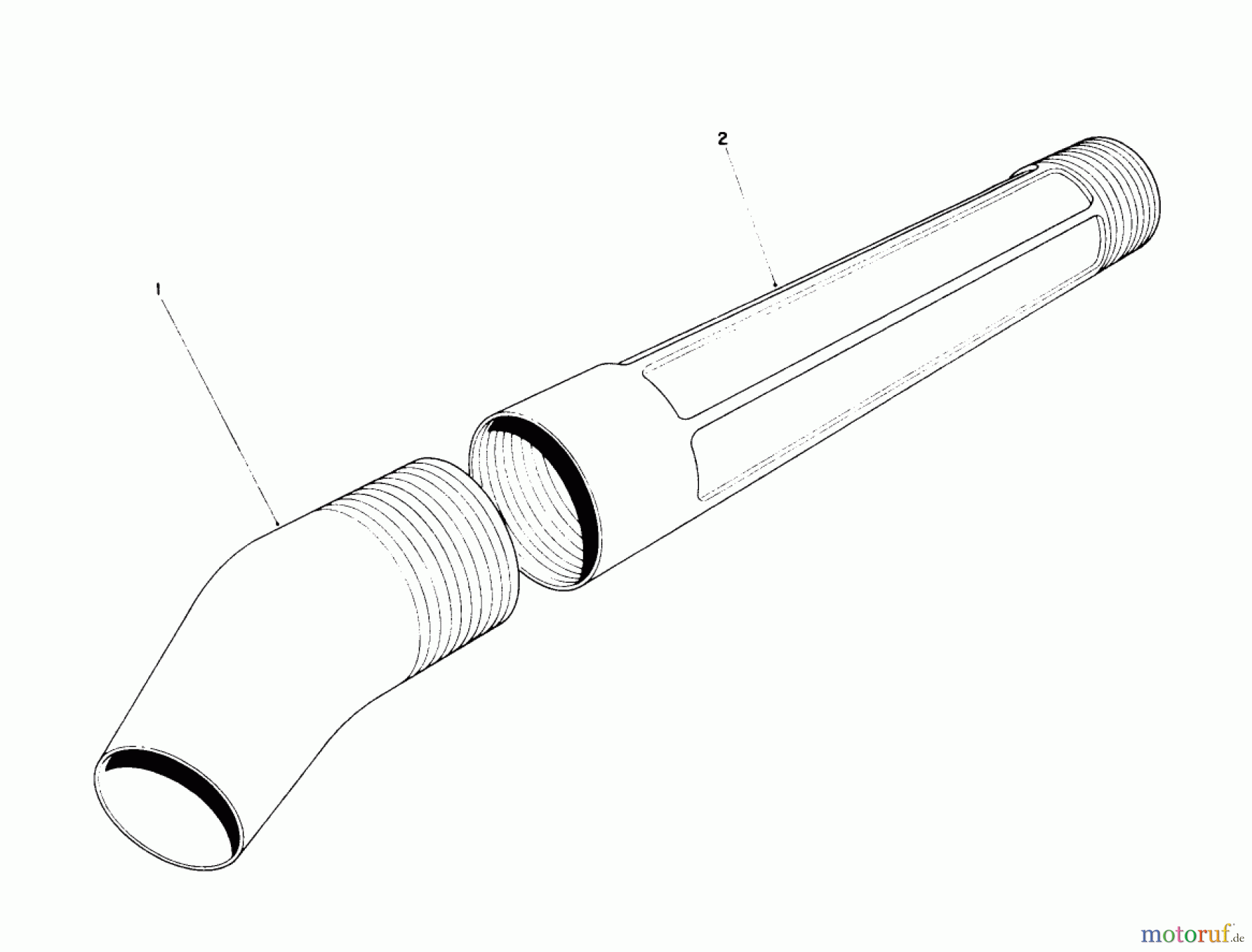 Toro Neu Blowers/Vacuums/Chippers/Shredders 51575 (850) - Toro 850 Super Blower, 1992 (2000001-2999999) BLOWER TUBE ASSEMBLY
