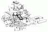 Toro 23205 - 25" Whirlwind Hevi-Duty Lawnmower, 1976 (6000001-6999999) Ersatzteile ENGINE AND FRAME ASSEMBLY