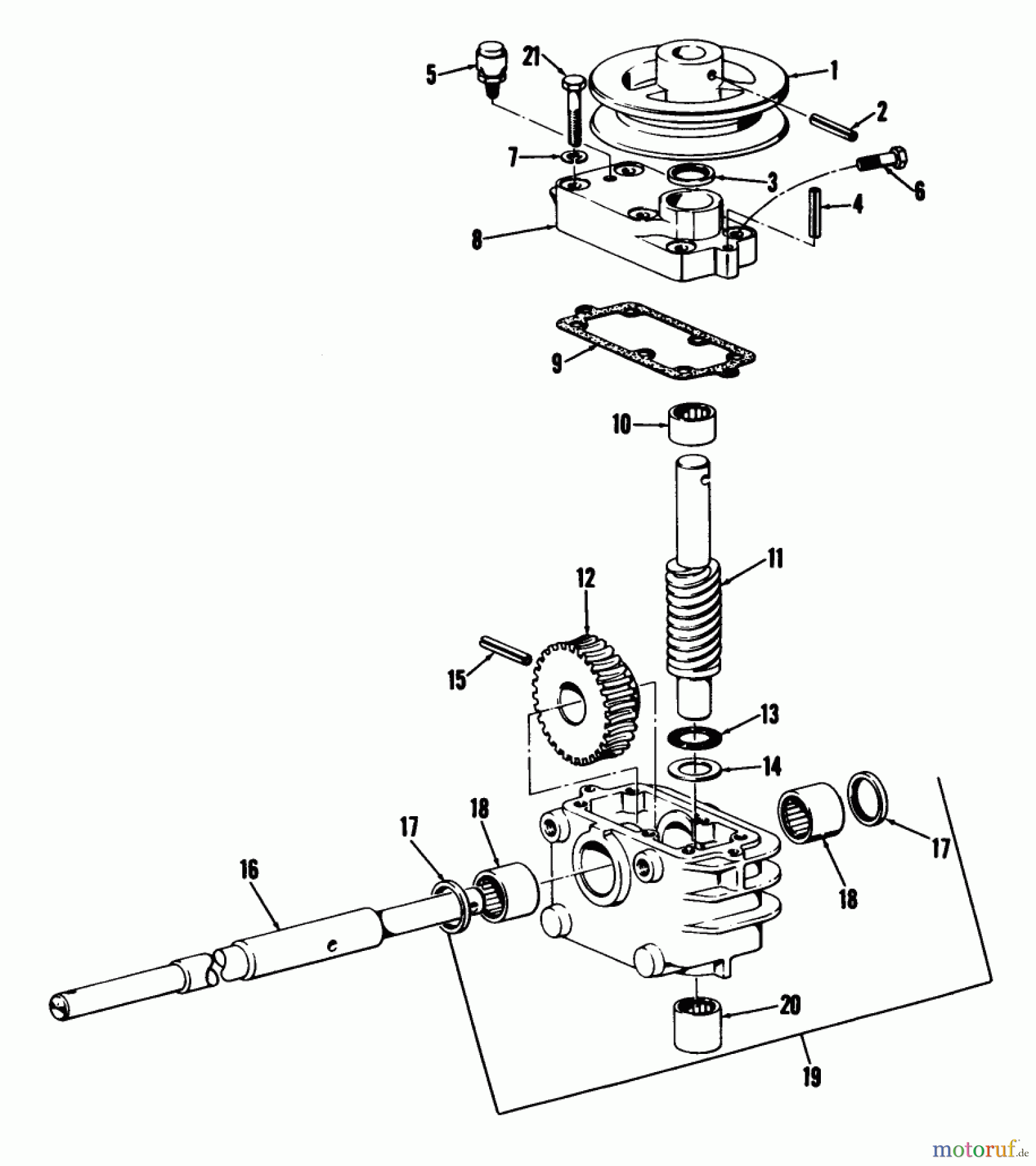 Toro Neu Mowers, Wide-Area Walk-Behind 23267 - Toro Lawnmower, 1978 (8000001-8999999) GEAR CASE ASSEMBLY