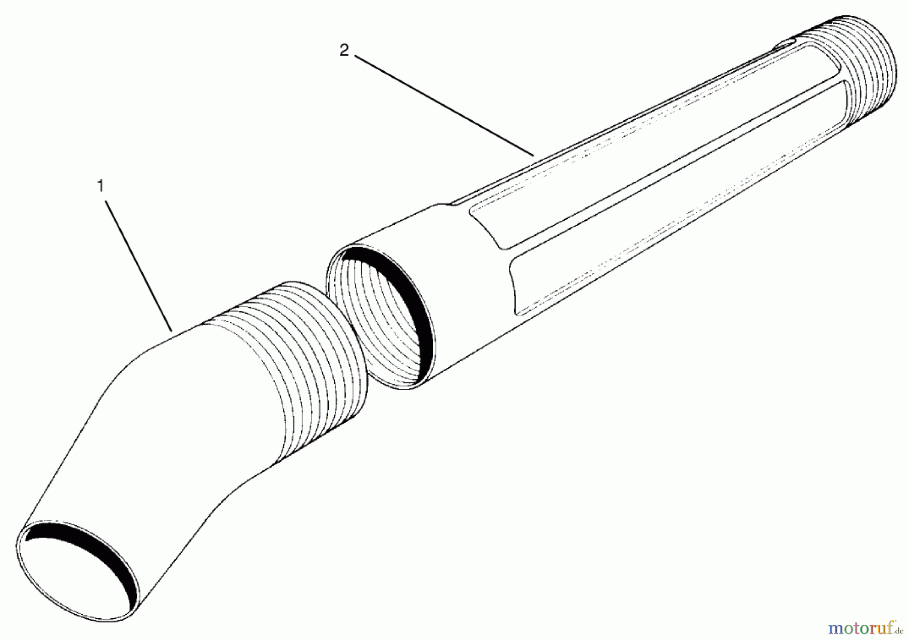 Toro Neu Blowers/Vacuums/Chippers/Shredders 51575 (850) - Toro 850 Super Blower, 1995 (59000001-59999999) BLOWER TUBE ASSEMBLY