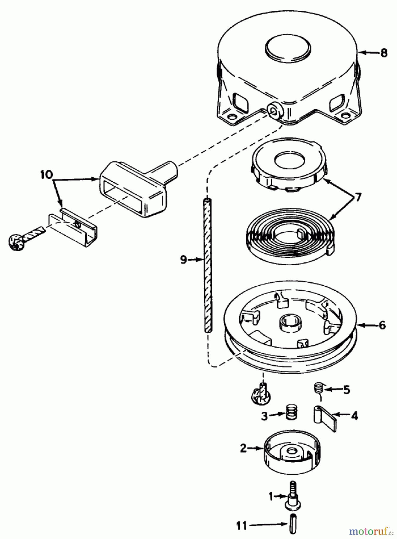  Toro Neu Mowers, Wide-Area Walk-Behind 23267 - Toro Lawnmower, 1981 (1000001-1999999) REWIND STARTER NO. 590420