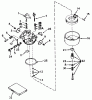 Toro 23267 - Lawnmower, 1983 (3000001-3999999) Ersatzteile CARBURETOR MODEL NO. 632253