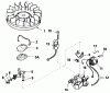 Toro 23267 - Lawnmower, 1983 (3000001-3999999) Ersatzteile MAGNETO MODEL NO. 611038