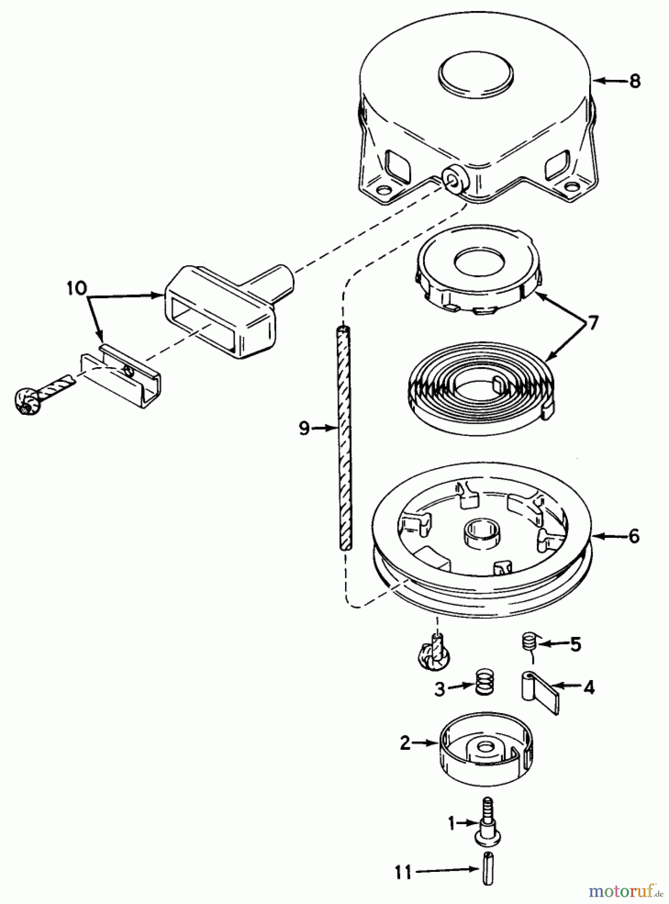 Toro Neu Mowers, Wide-Area Walk-Behind 23267 - Toro Lawnmower, 1983 (3000001-3999999) REWIND STARTER NO. 590420