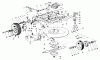 Toro 23267 - Lawnmower, 1985 (5000001-5999999) Ersatzteile FRAME AND CUTTER HOUSING ASSEMBLY