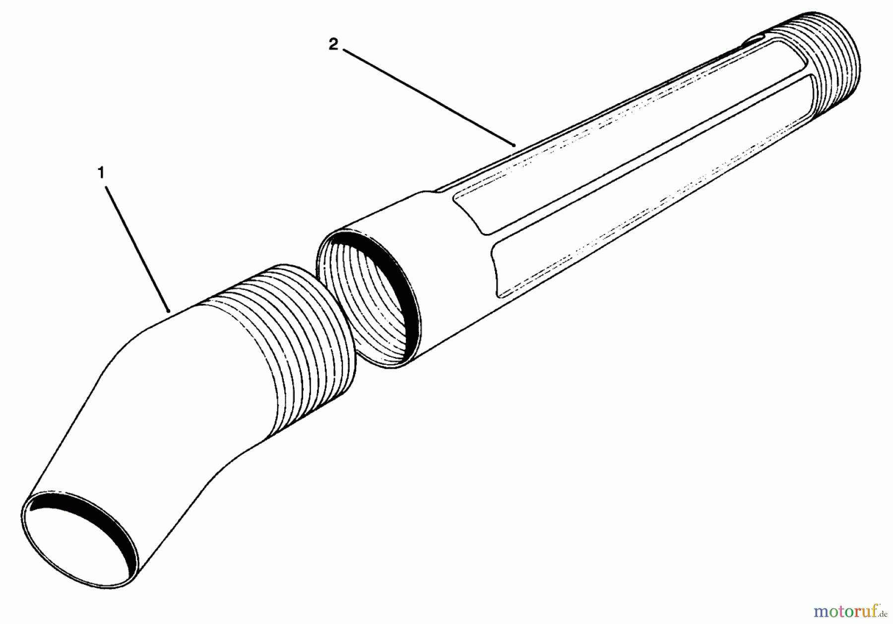 Toro Neu Blowers/Vacuums/Chippers/Shredders 51576 - Toro Super Blower Vac, 1994 (49000001-49999999) BLOWER TUBE ASSEMBLY