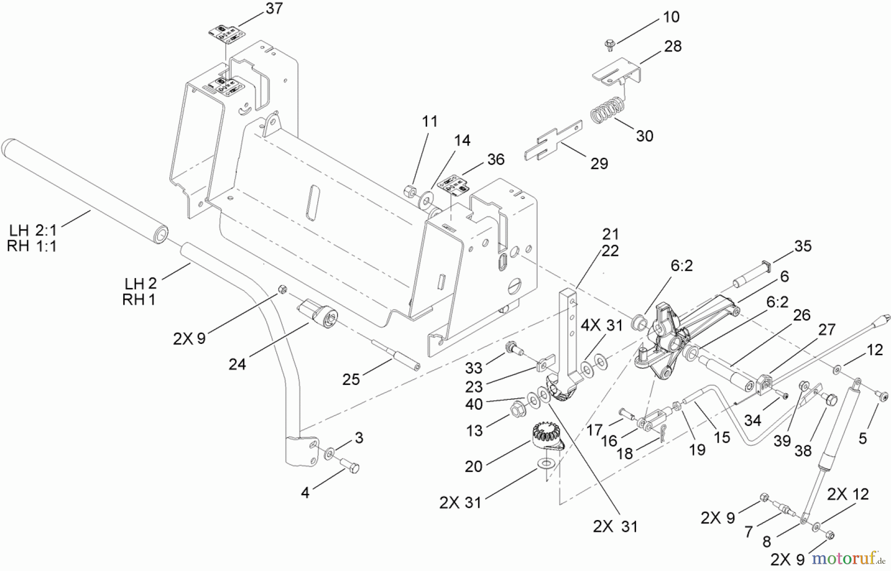  Toro Neu Mowers, Zero-Turn 136E (RZT420H) - Toro RZT420H Riding Mower, 2009 (290000001-290999999) CONTROL ASSEMBLY