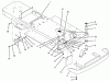 Toro 74101 (620-Z) - 620-Z Tractor, 1993 (390001-399999) Ersatzteile FRAME & FRONT WHEEL FORK ASSEMBLY