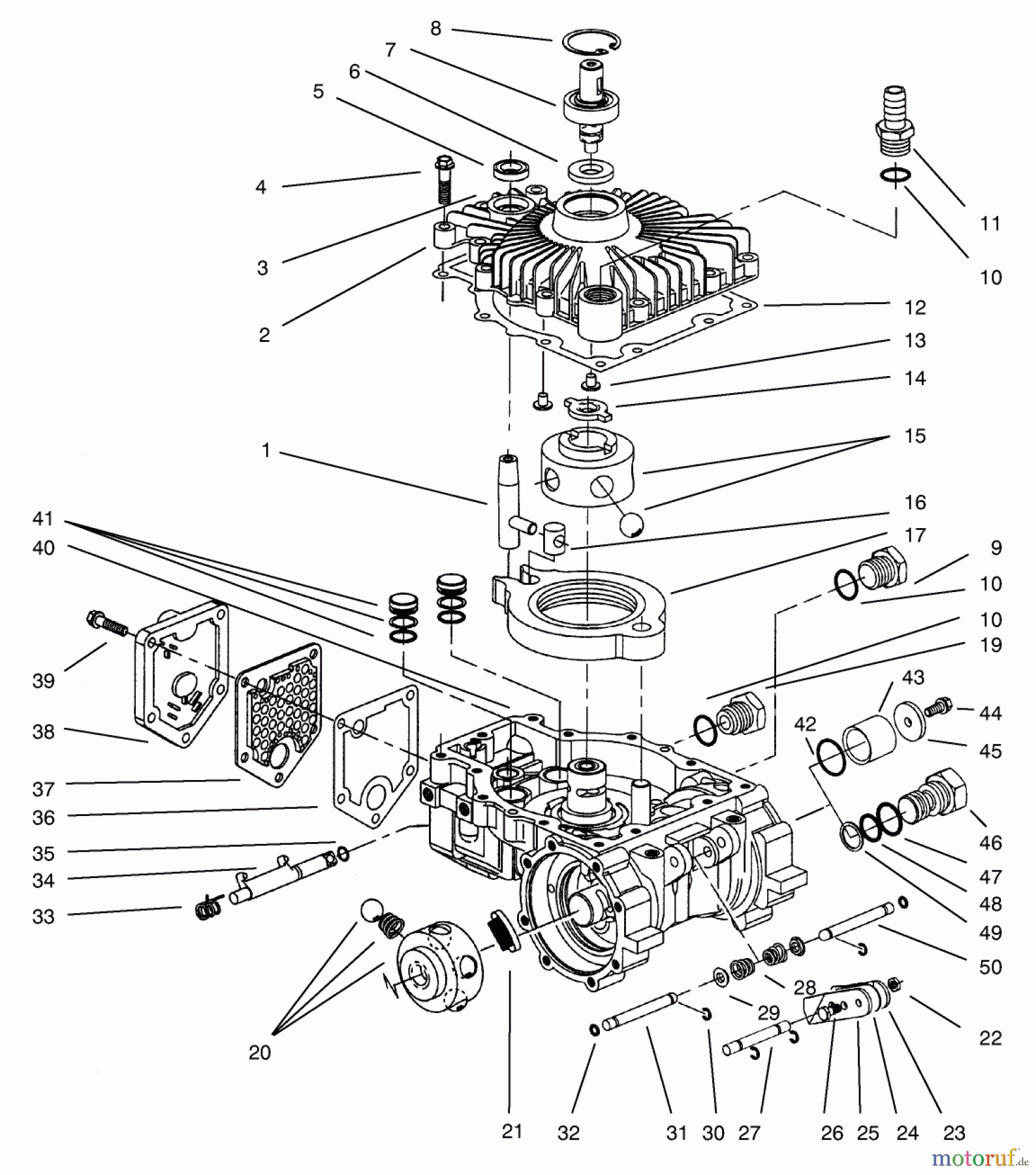  Toro Neu Mowers, Zero-Turn 74101 (620-Z) - Toro 620-Z Tractor, 1993 (390001-399999) TRANSMISSION ASSEMBLY EATON MODEL 781-016 #1