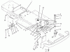 Toro 74021 (616-Z) - 616-Z Tractor, 1994 (490001-499999) Ersatzteile FRAME & FRONT WHEEL FORK ASSEMBLY