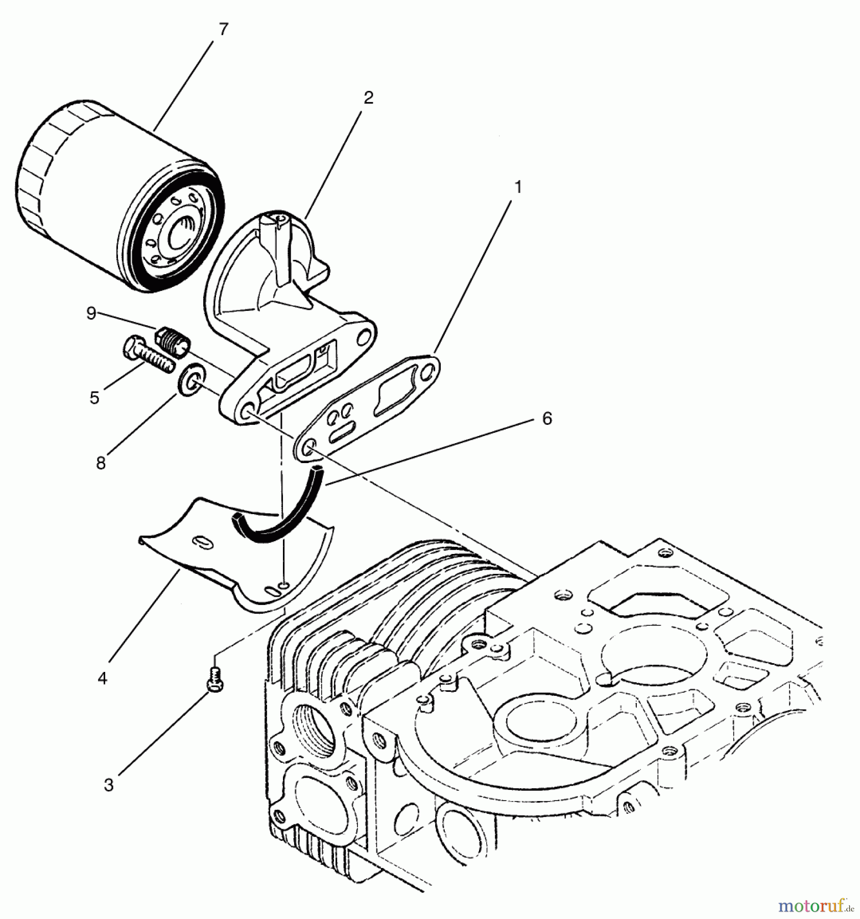 Toro Neu Mowers, Zero-Turn 74101 (620-Z) - Toro 620-Z Tractor, 1994 (490001-499999) OIL FILTER ASSEMBLY