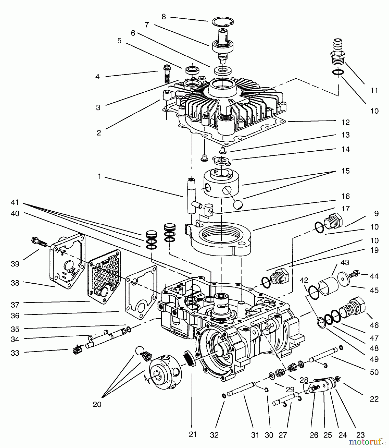 Toro Neu Mowers, Zero-Turn 74101 (620-Z) - Toro 620-Z Tractor, 1994 (490001-499999) TRANSMISSION ASSEMBLY EATON MODEL 781-016 #1