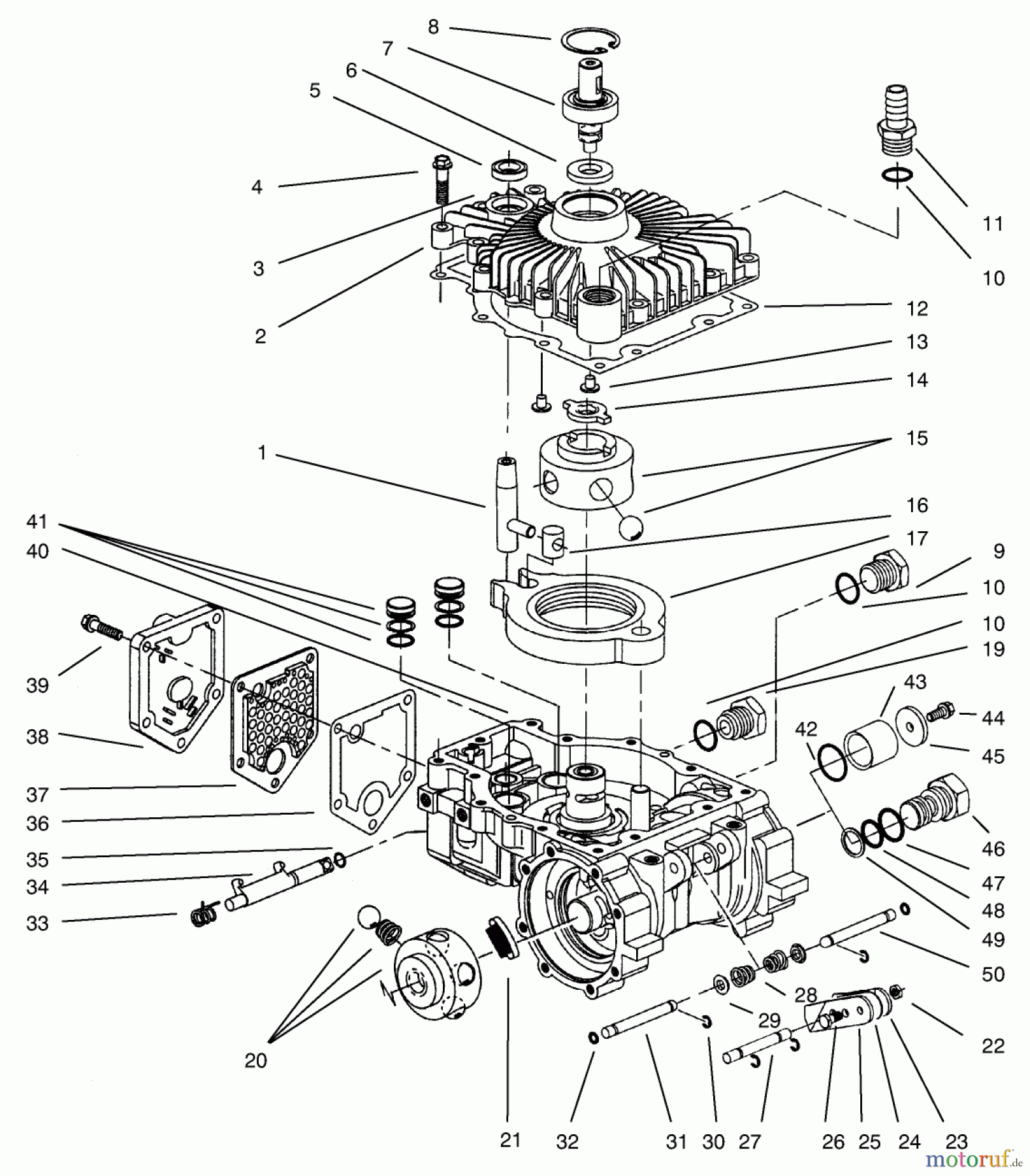 Toro Neu Mowers, Zero-Turn 74021 (616-Z) - Toro 616-Z Tractor, 1995 (590001-599999) TRANSMISSION ASSEMBLY EATON MODEL 781-016 #1