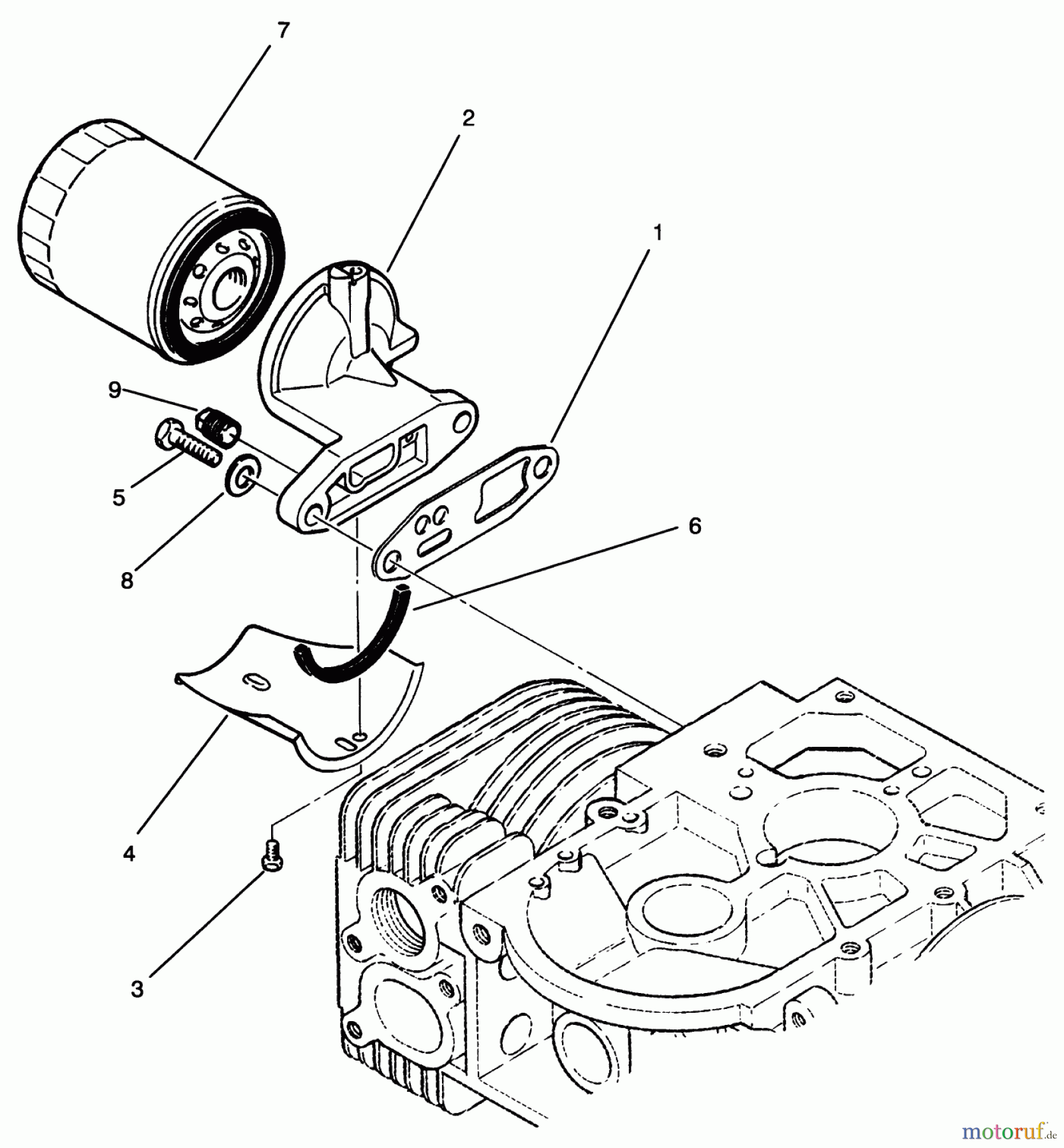 Toro Neu Mowers, Zero-Turn 74041 (616-Z) - Toro 616-Z Tractor, 1993 (39000001-39999999) OIL FILTER ASSEMBLY