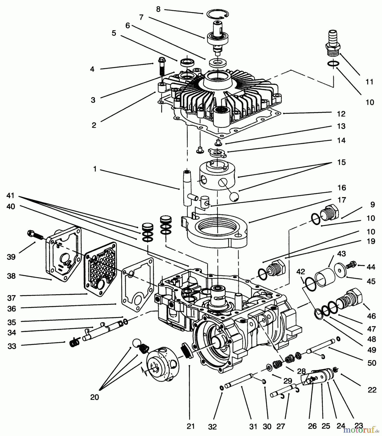 Toro Neu Mowers, Zero-Turn 74041 (616-Z) - Toro 616-Z Tractor, 1993 (39000001-39999999) TRANSMISSION ASSEMBLY EATON MODEL 781-016 #1