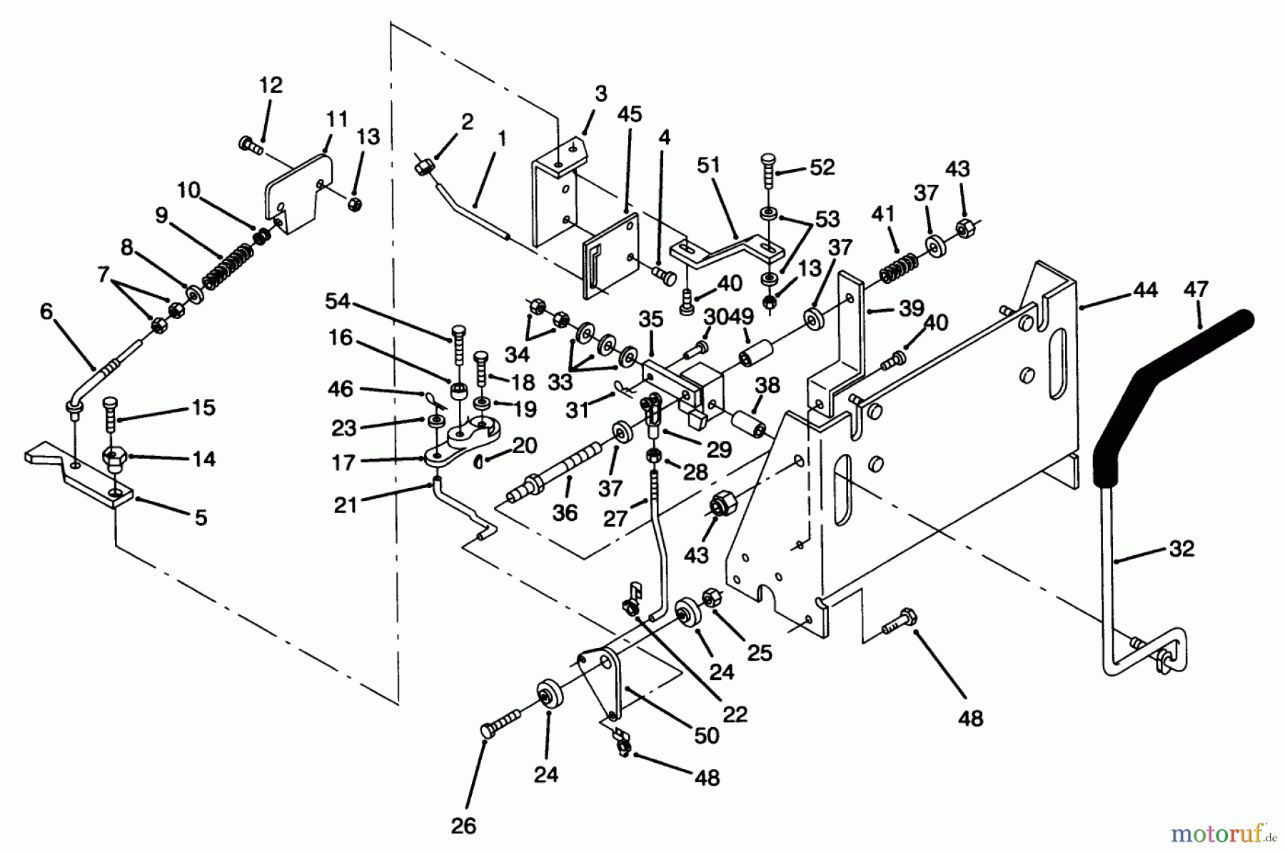 Toro Neu Mowers, Zero-Turn 74041 (616-Z) - Toro 616-Z Tractor, 1993 (39000001-39999999) TRANSMISSION CONTROLS ASSEMBLY