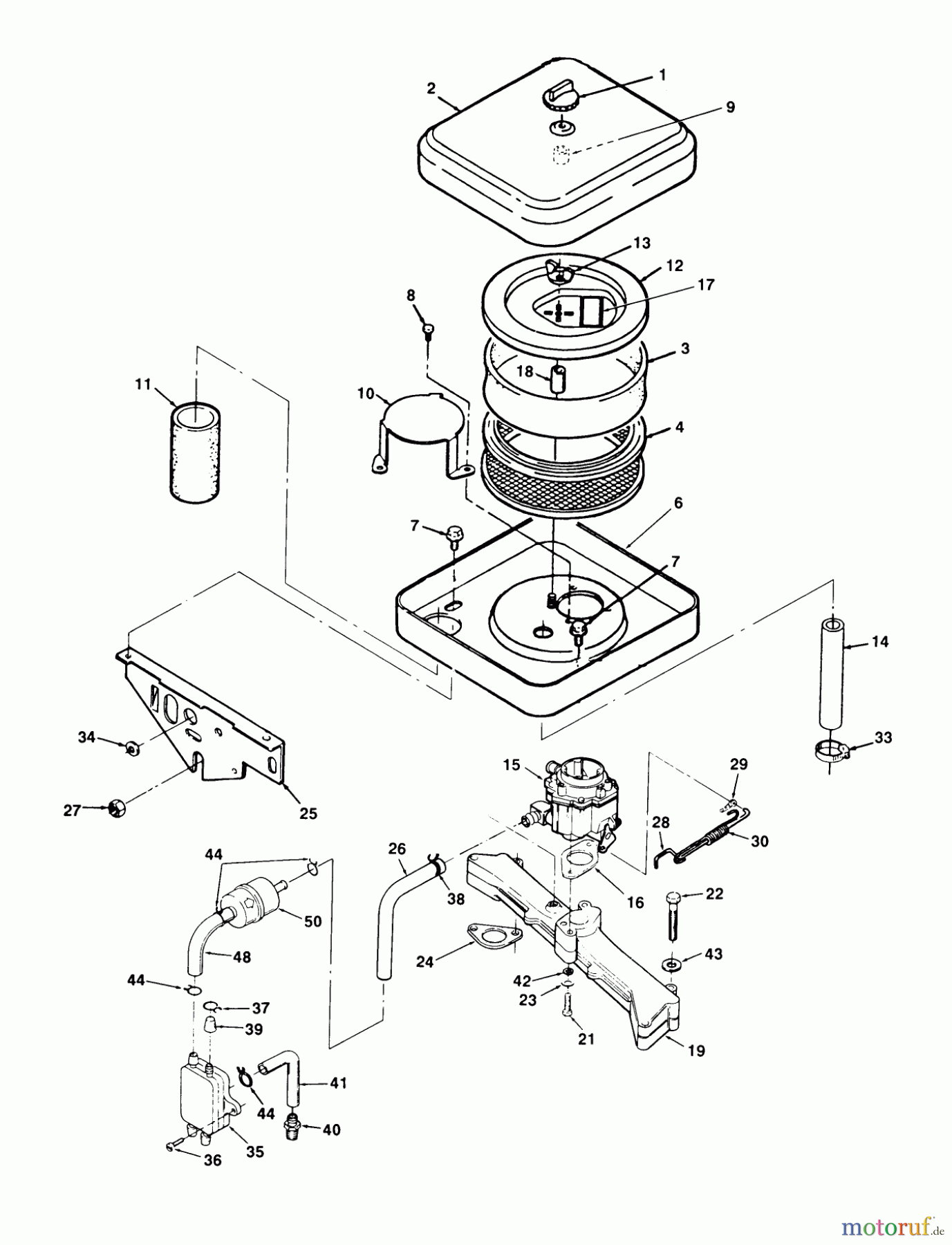 Toro Neu Mowers, Zero-Turn 74140 (724-Z) - Toro 724-Z Tractor, 1993 (39000001-39999999) CARBURETOR COMPONENTS