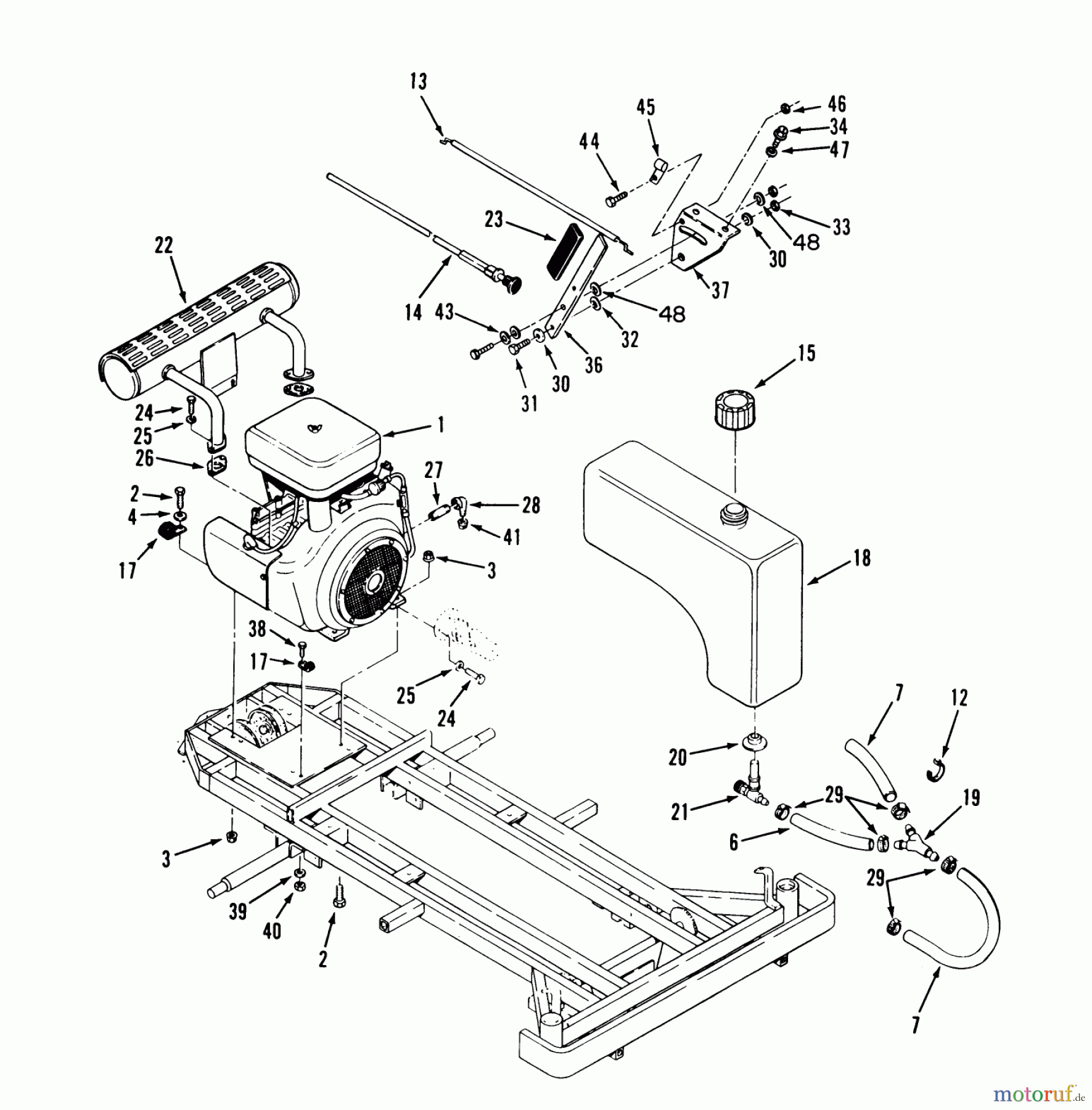 Toro Neu Mowers, Zero-Turn 74140 (724-Z) - Toro 724-Z Tractor, 1993 (39000001-39999999) ENGINE AND FUEL SYSTEMS
