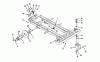 Toro 74140 (724-Z) - 724-Z Tractor, 1993 (39000001-39999999) Ersatzteile FRAME, REAR HUB AND FRONT WHEEL FORK