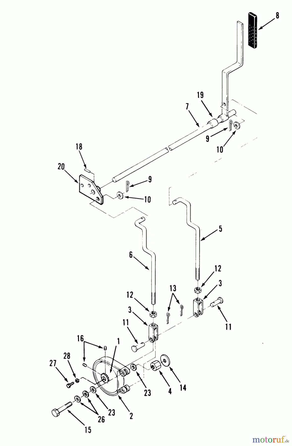 Toro Neu Mowers, Zero-Turn 74140 (724-Z) - Toro 724-Z Tractor, 1993 (39000001-39999999) PARKING BRAKE