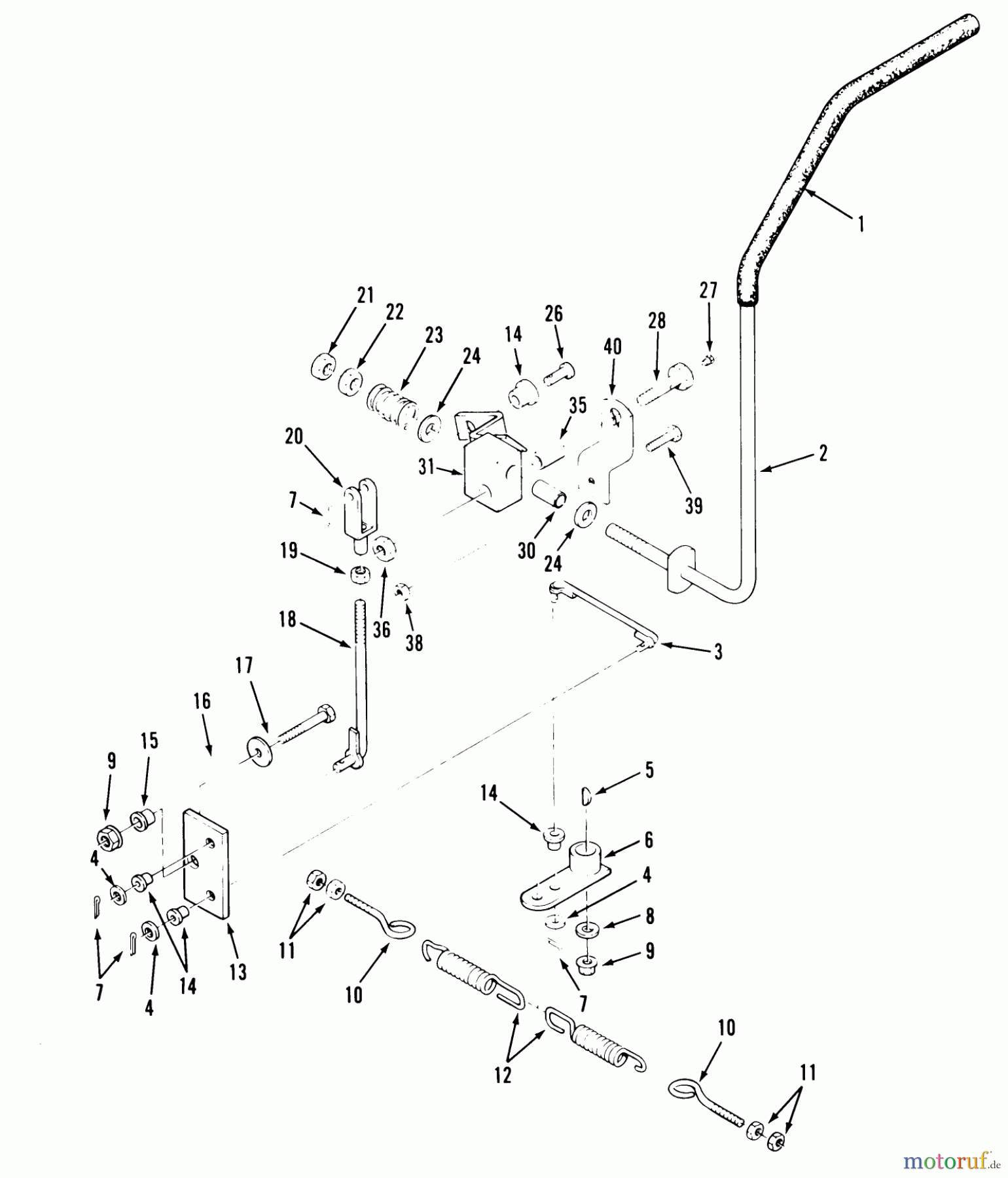 Toro Neu Mowers, Zero-Turn 74140 (724-Z) - Toro 724-Z Tractor, 1993 (39000001-39999999) TRANSMISSION DRIVE LINKAGE