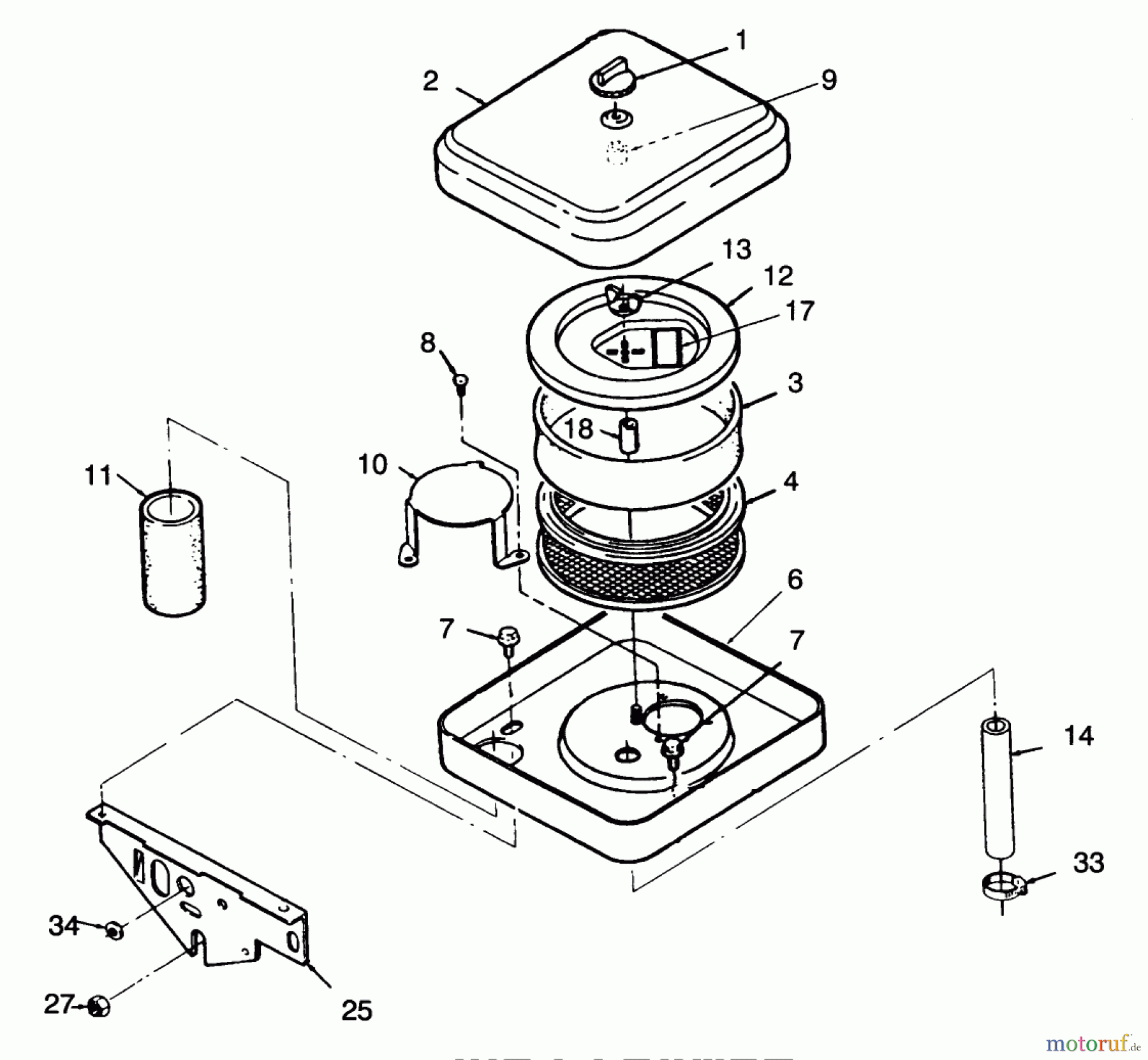Toro Neu Mowers, Zero-Turn 74140 (724-Z) - Toro 724-Z Tractor, 1994 (49000001-49999999) AIR CLEANER