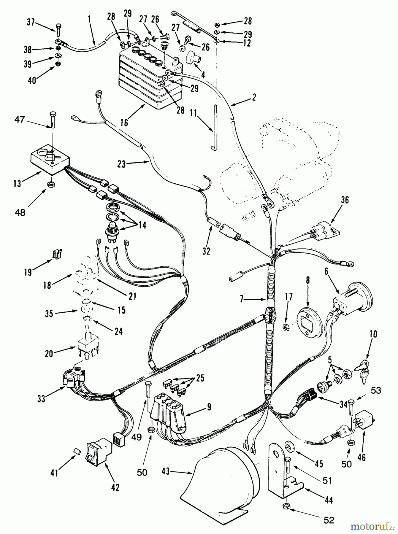 Toro Neu Mowers, Zero-Turn 74140 (724-Z) - Toro 724-Z Tractor, 1994 (49000001-49999999) ELECTRICAL SYSTEM